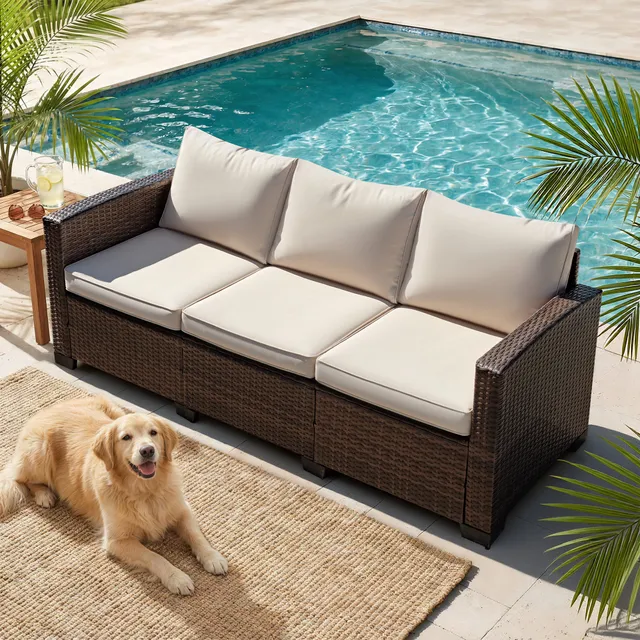 homall-patio-furniture-gartensofa-3-sitzer-rattan-braun image 1