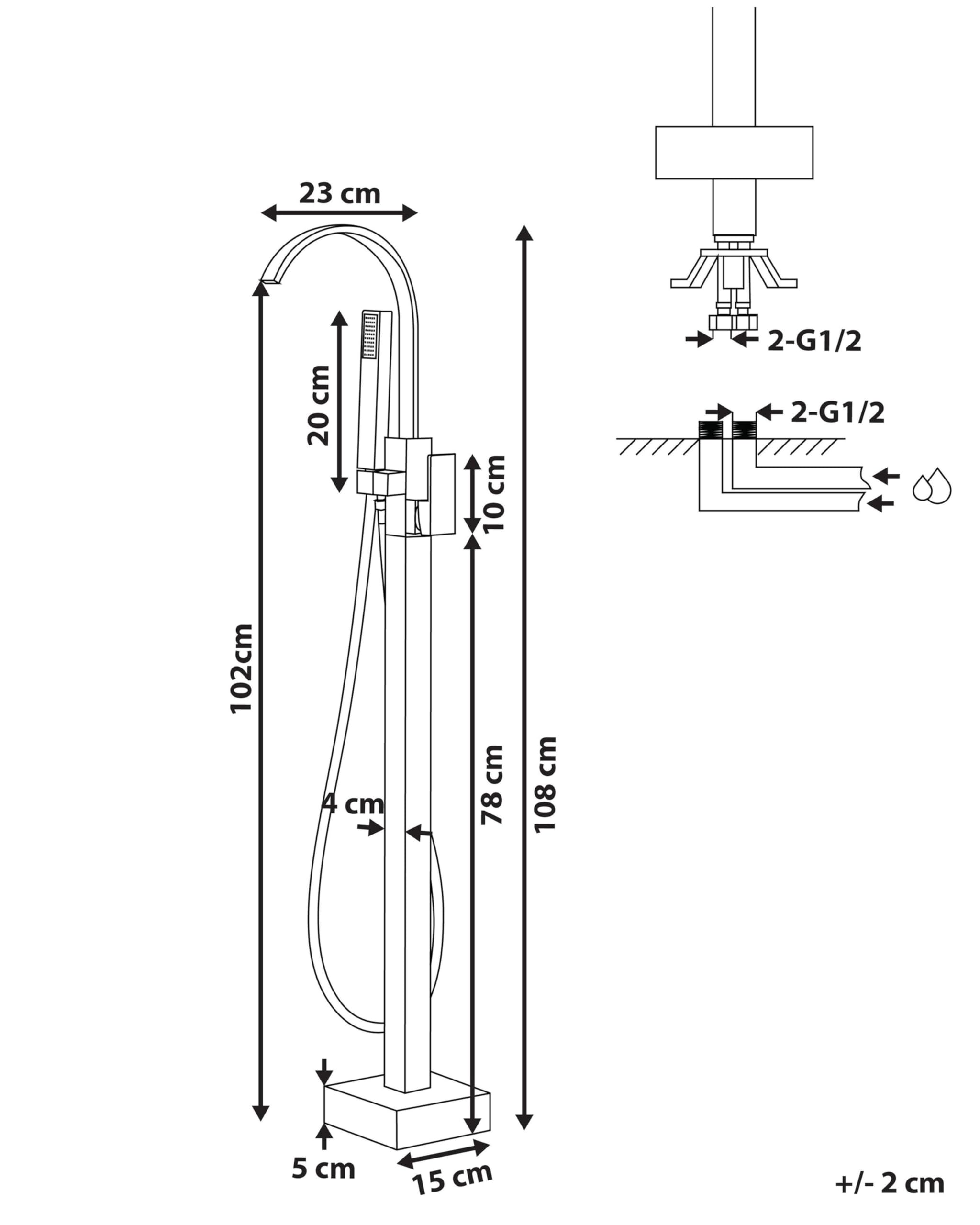 beliani-ribbon-wannenarmatur-wei-freistehend-messing image 3