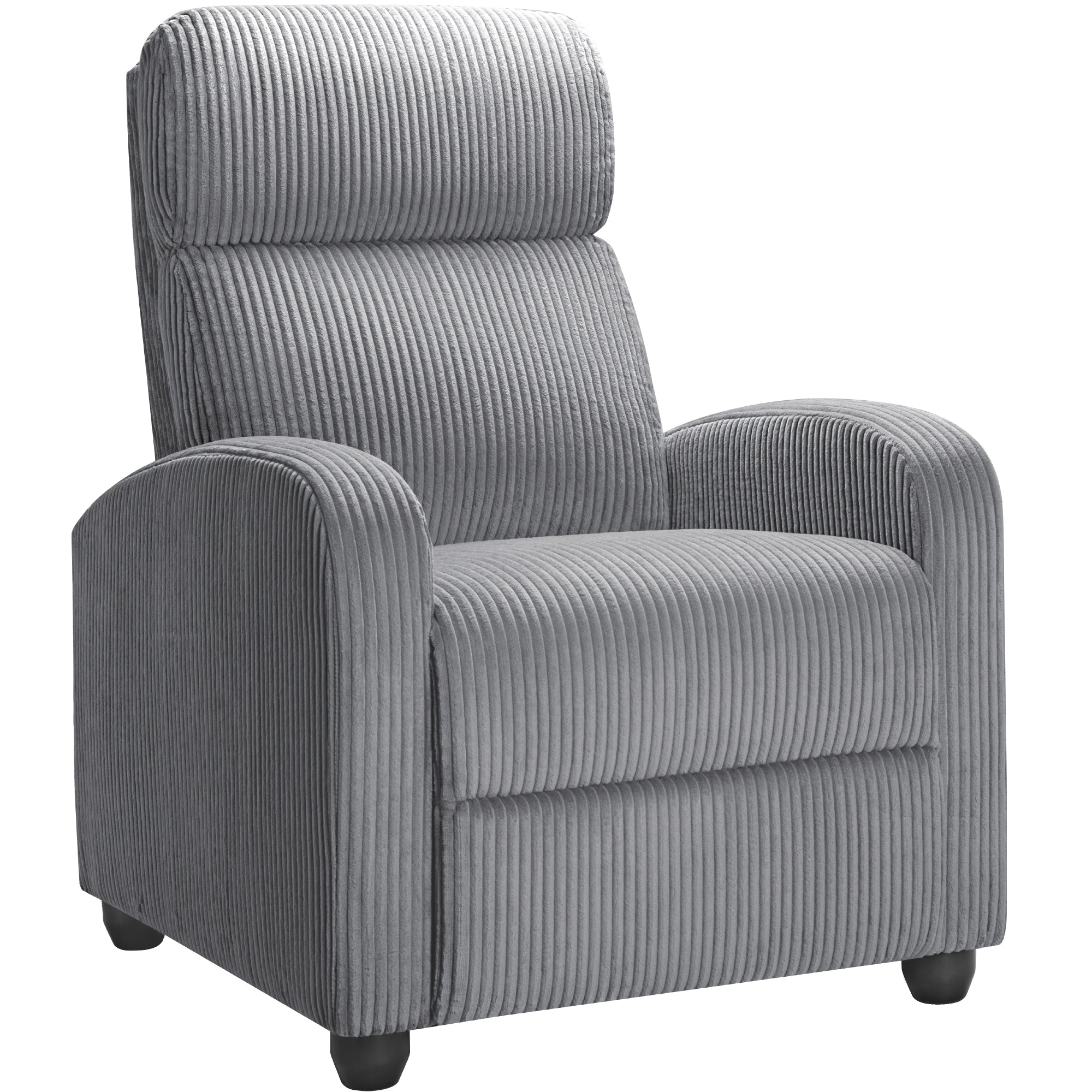 homall-recliner-chair-fernsehsessel-cord-grau-verstellbar-relax image 1