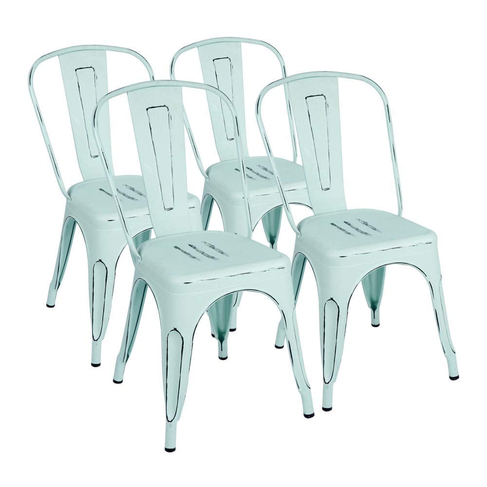 homall-modern-dining-chair-essstuhl-4er-set-blau-stapelbar image 1