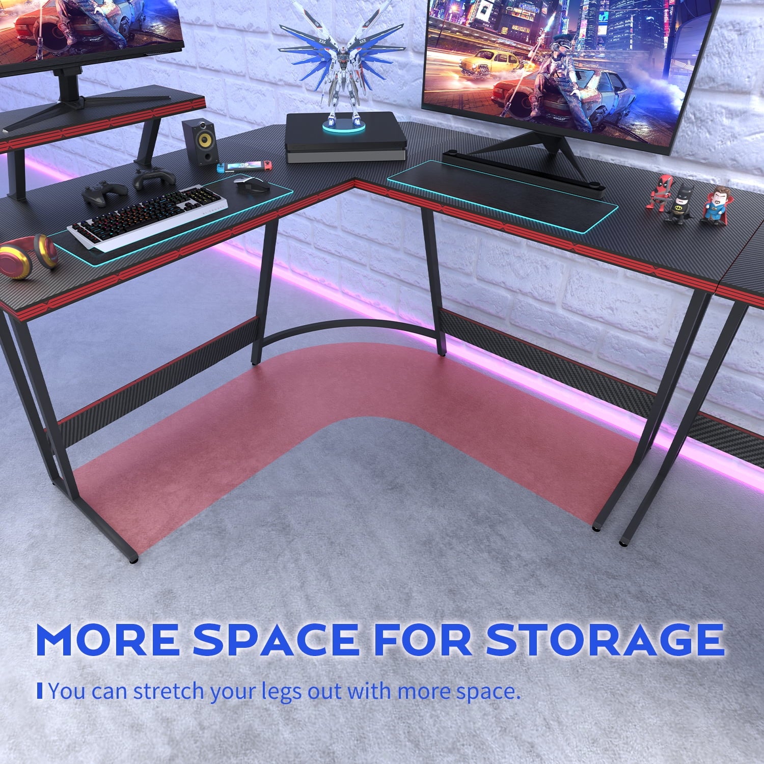 homall-gaming-desk-eck-schreibtisch-l-form-carbon-schwarz image 4