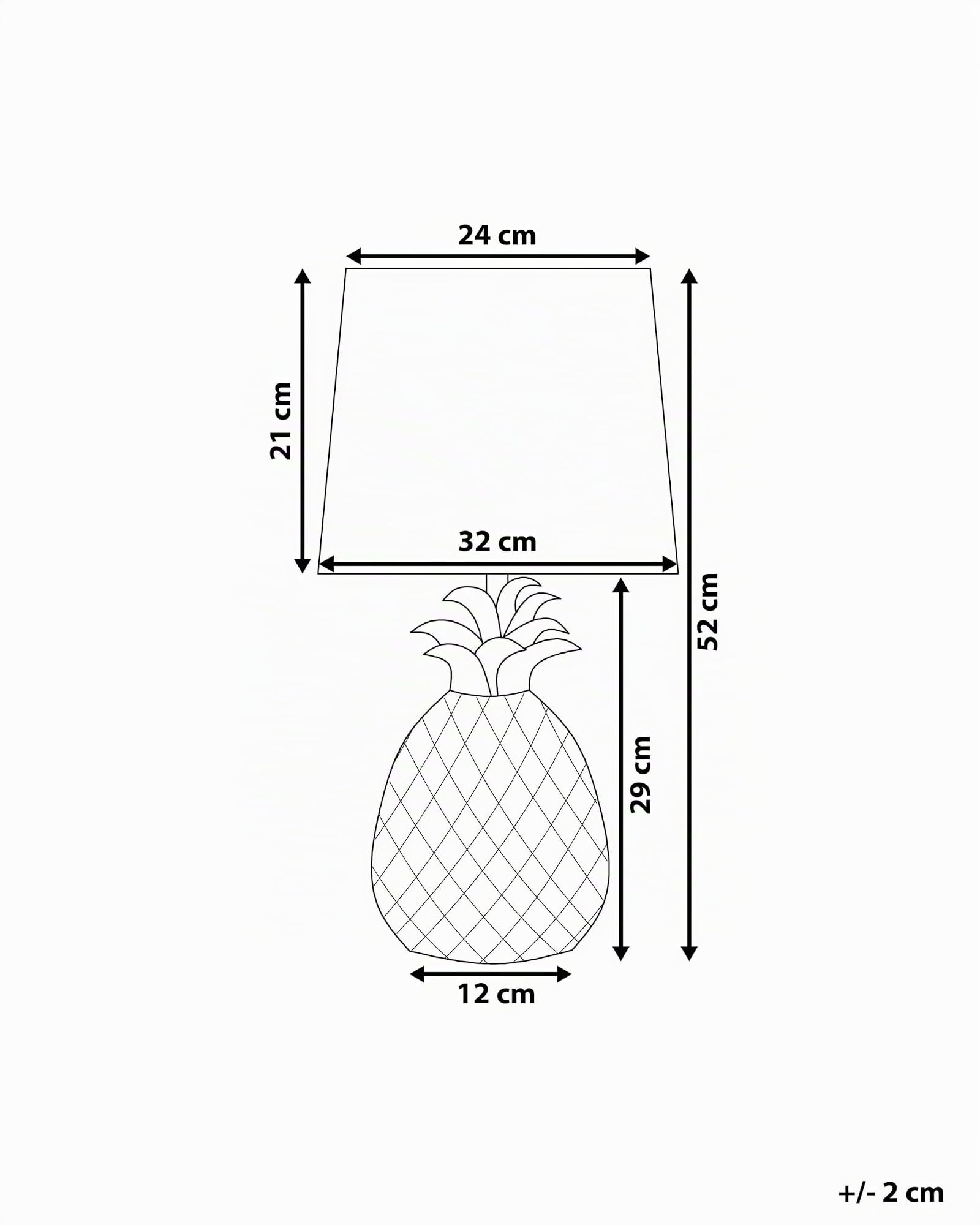 beliani-ananas-tischlampe-gold-schwarz-keramik-52-cm image 3