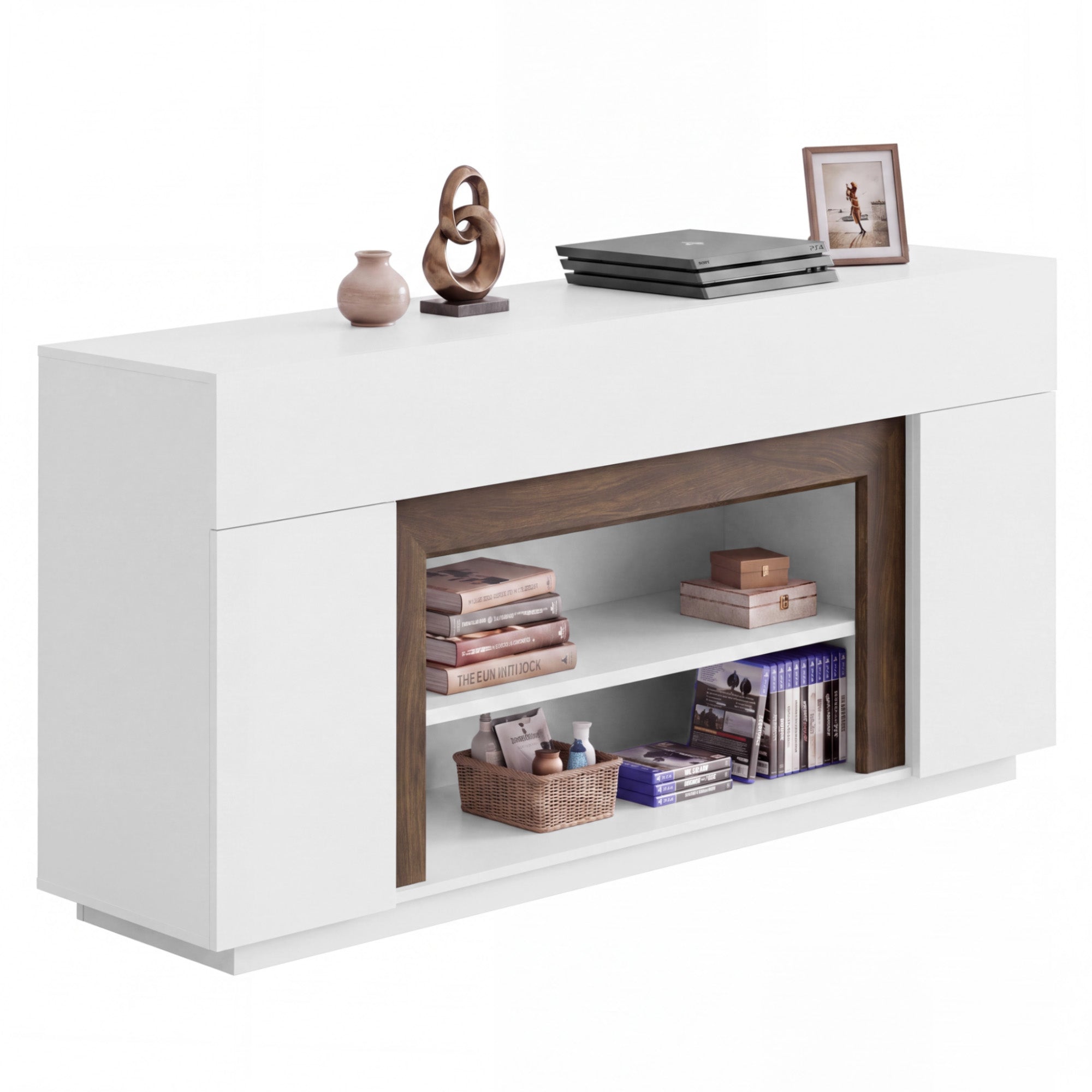 homall-tv-stand-tv-schrank-70-zoll-schwarz-walnuss image 5
