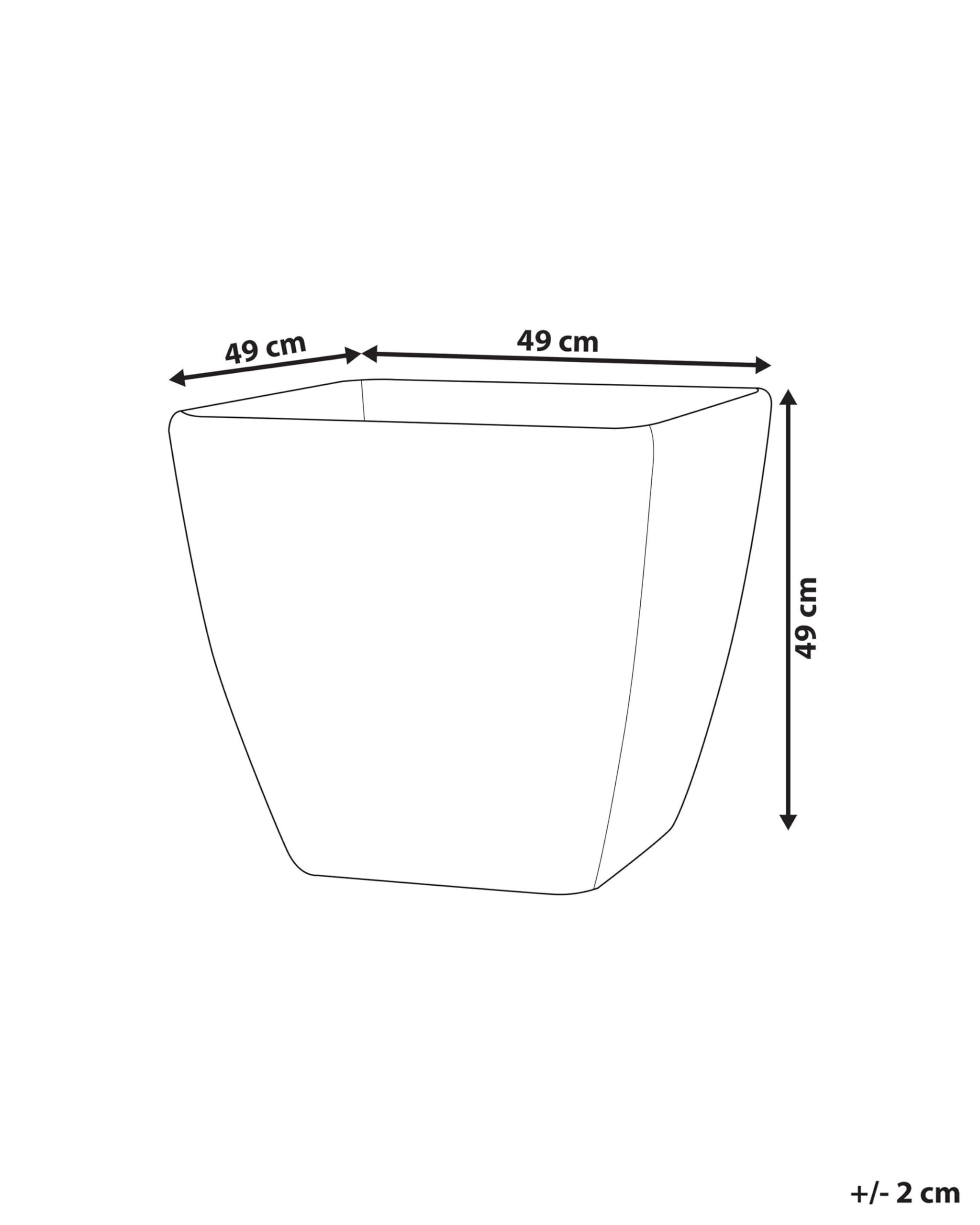 beliani-zeli-blumentopf-dunkelgrau-49x49x49-cm-86-l-witterungsbest-ndig image 3