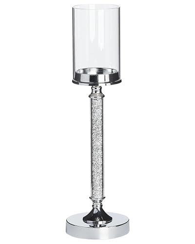 beliani-abbeville-kerzenst-nder-silber-48-cm-metall-glas image 7