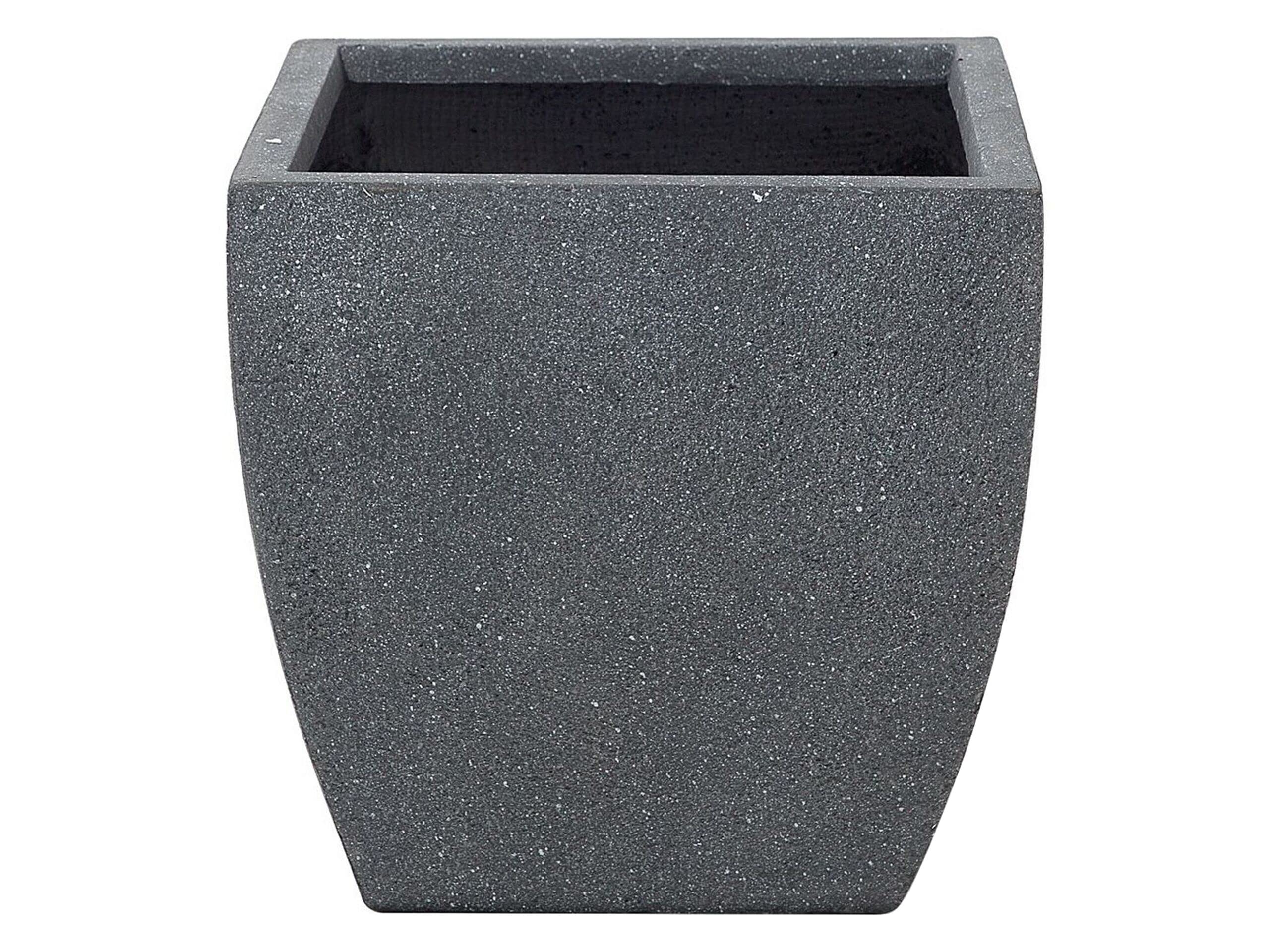 beliani-oricos-bertopf-39x39x38-cm-dunkelgrau-tonfaser image 1