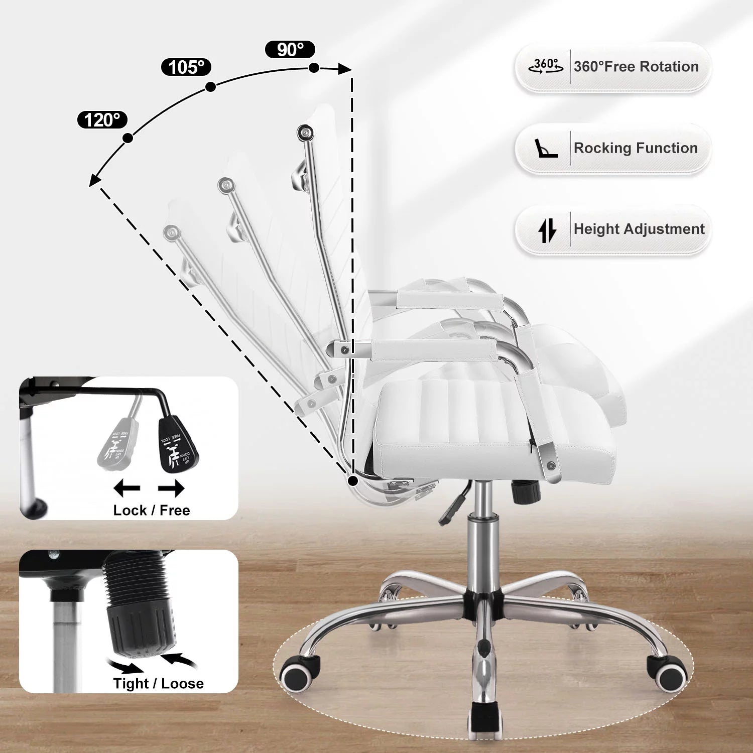 homall-office-leather-chair-b-rostuhl-kunstleder-schwarz-h-henverst image 8