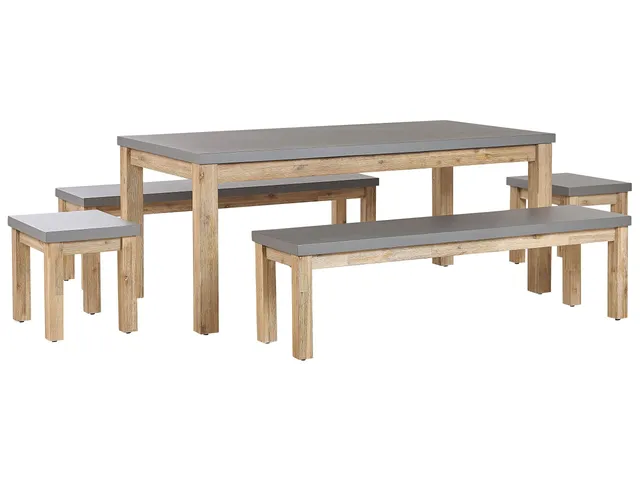 beliani-ostuni-gartenm-bel-set-faserzement-8-personen-grau image 1