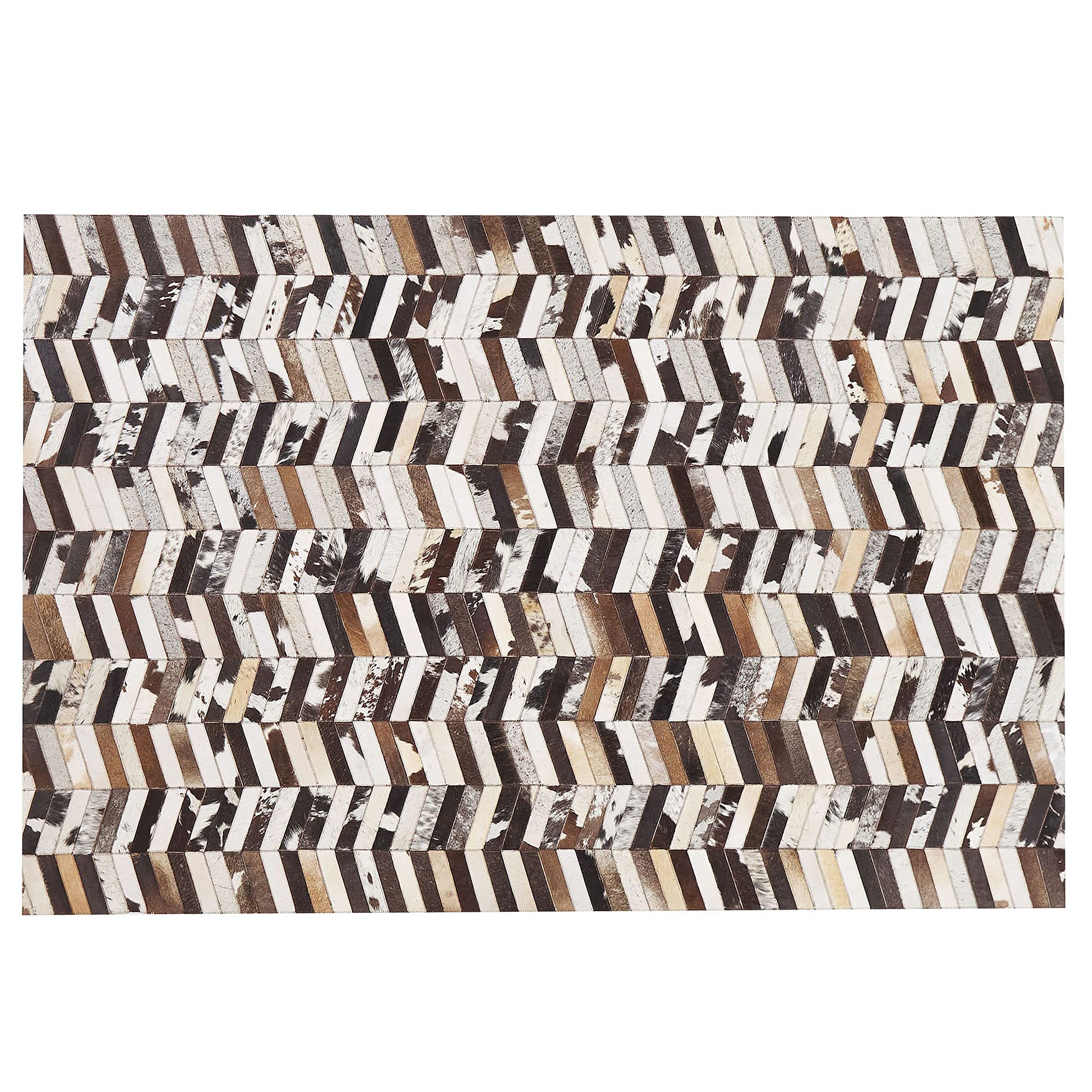 beliani-akyele-kuhfell-teppich-braun-wei-140x200-patchwork image 4