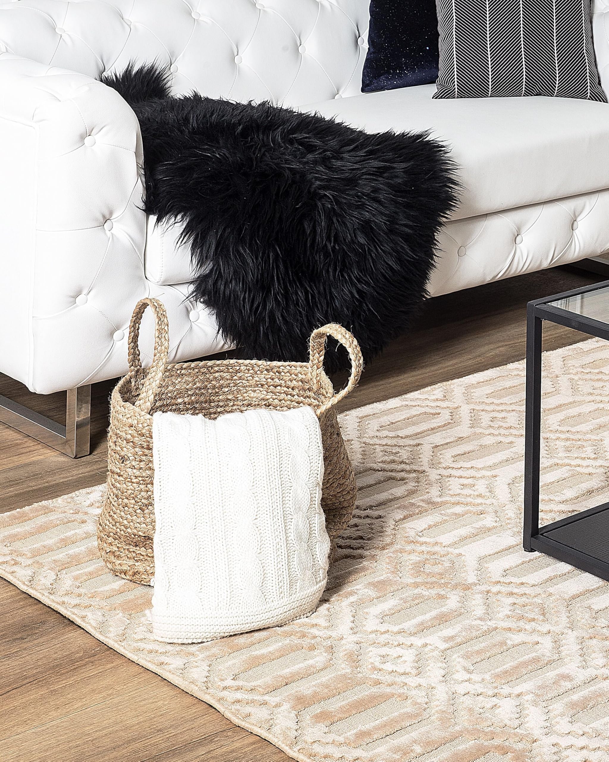 beliani-adatepe-teppich-140-x-200-cm-beige-viskose image 2