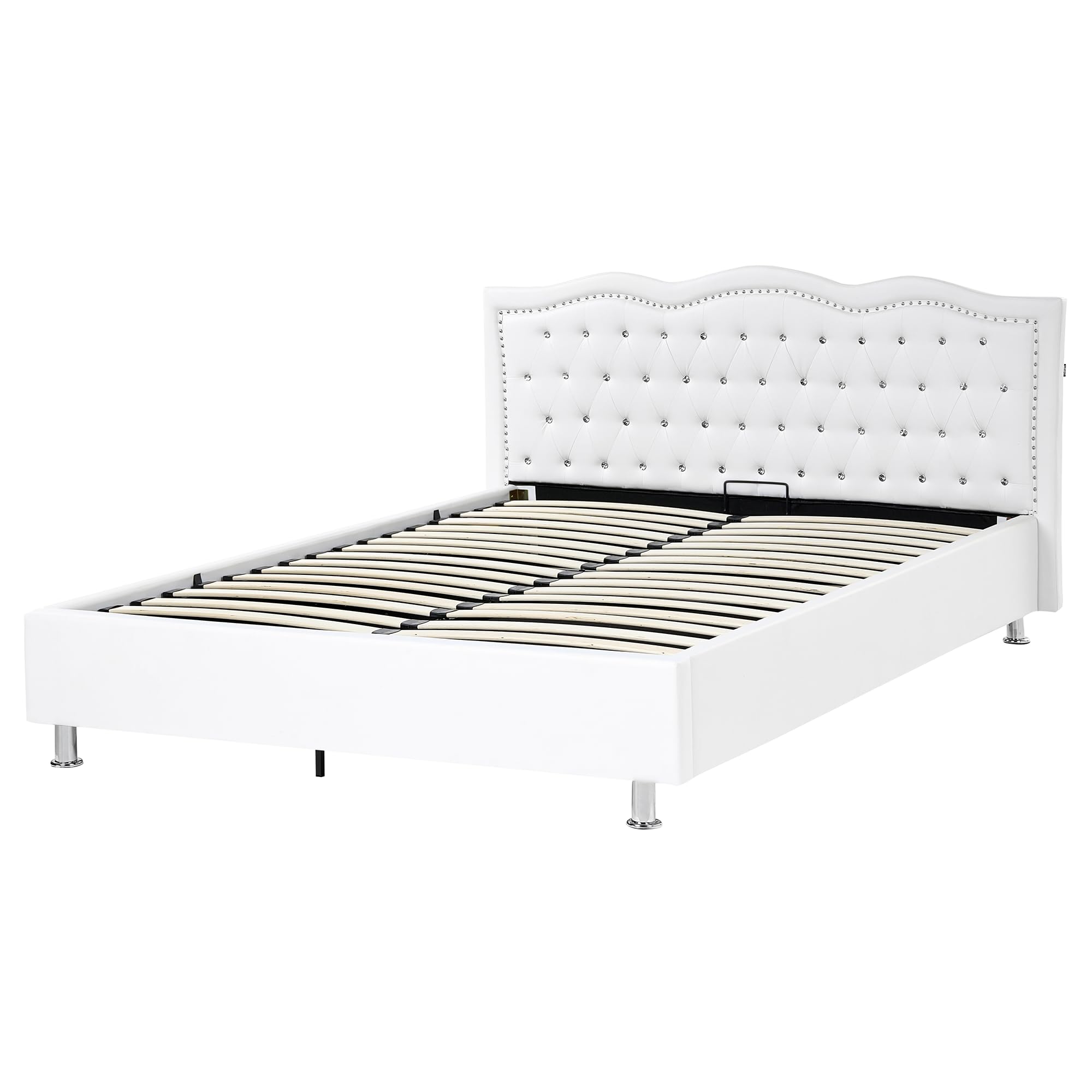 beliani-betten-metz-bett-160x200-wei-kunstleder image 4