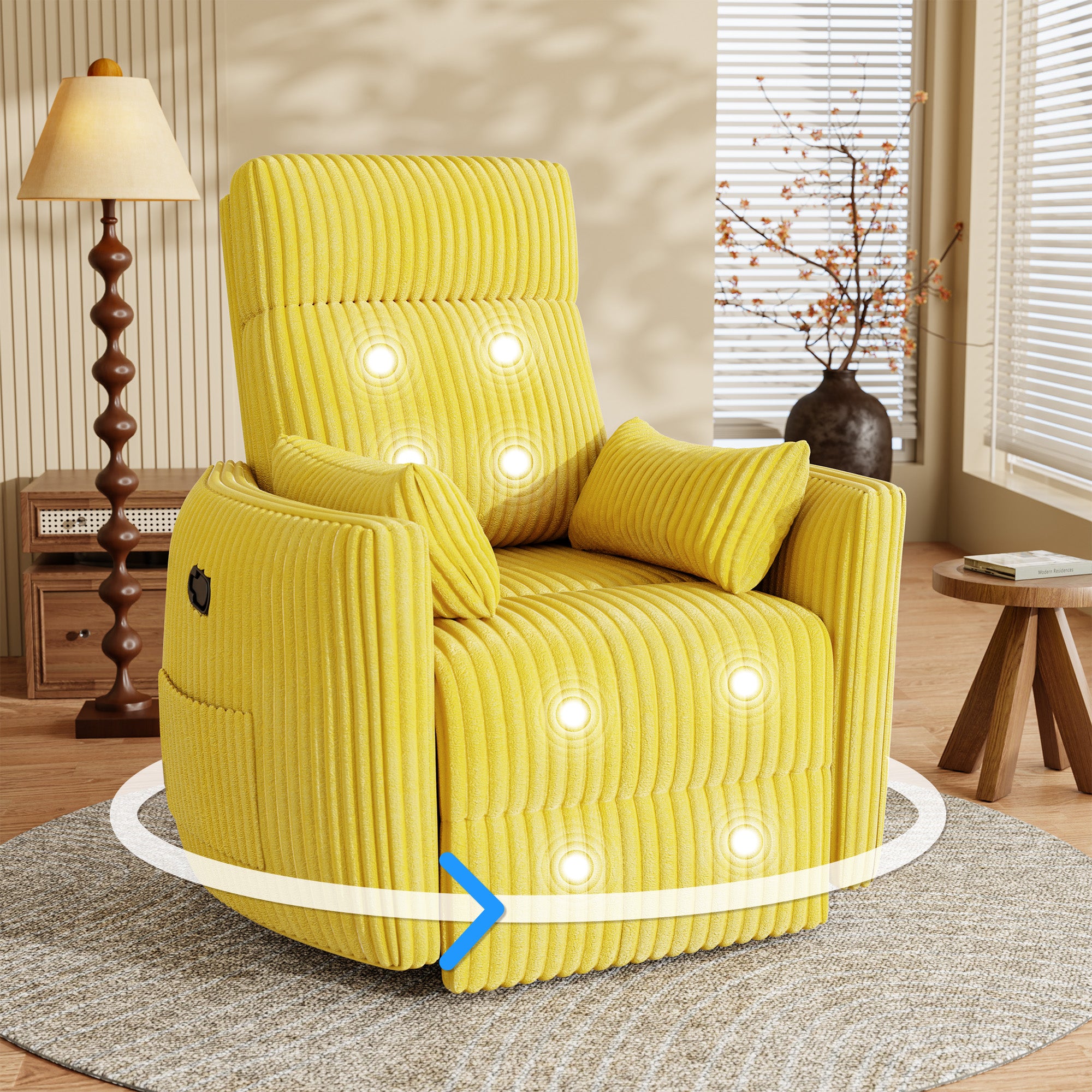 homall-recliner-relaxsessel-drehbar-dunkelgrau-mit-massage image 2