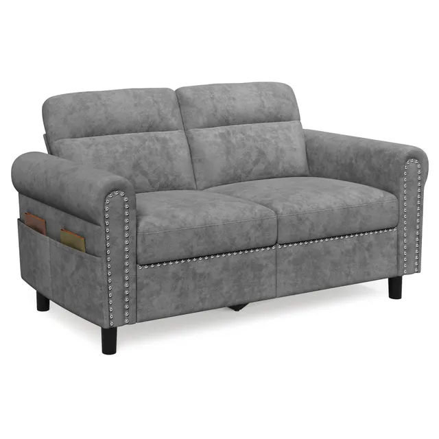 bealife-ar72-2-sitzer-sofa-dunkelgrau-mit-stauraum-seitentasche image 1