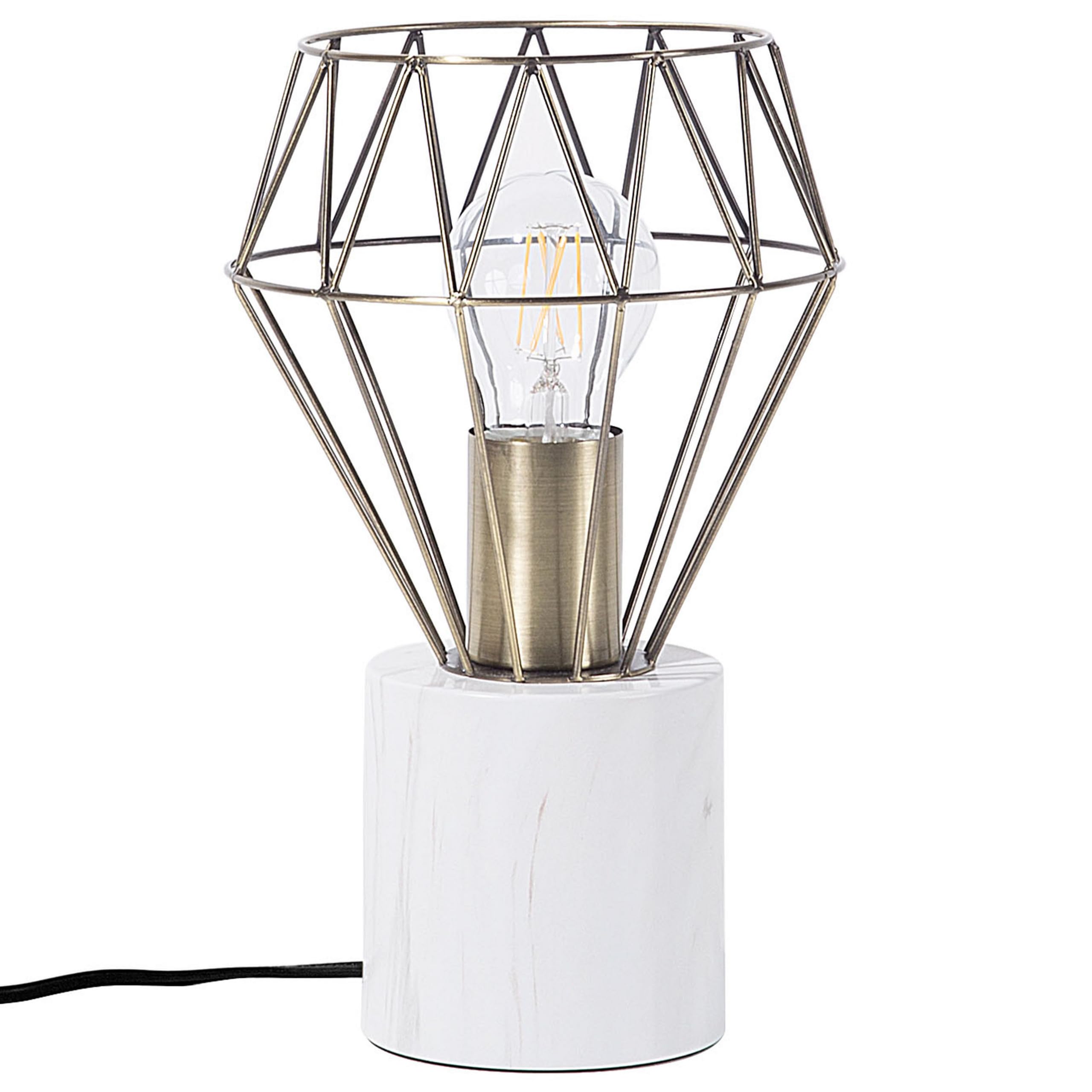 beliani-mooni-tischlampe-klein-gold-metall-marmor-e27 image 4