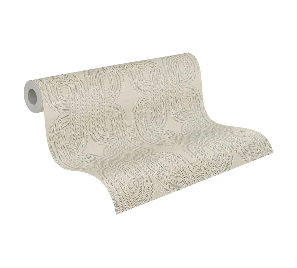 a-s-cr-ation-3d-vliestapete-grafik-399371-beige-metallic image 1