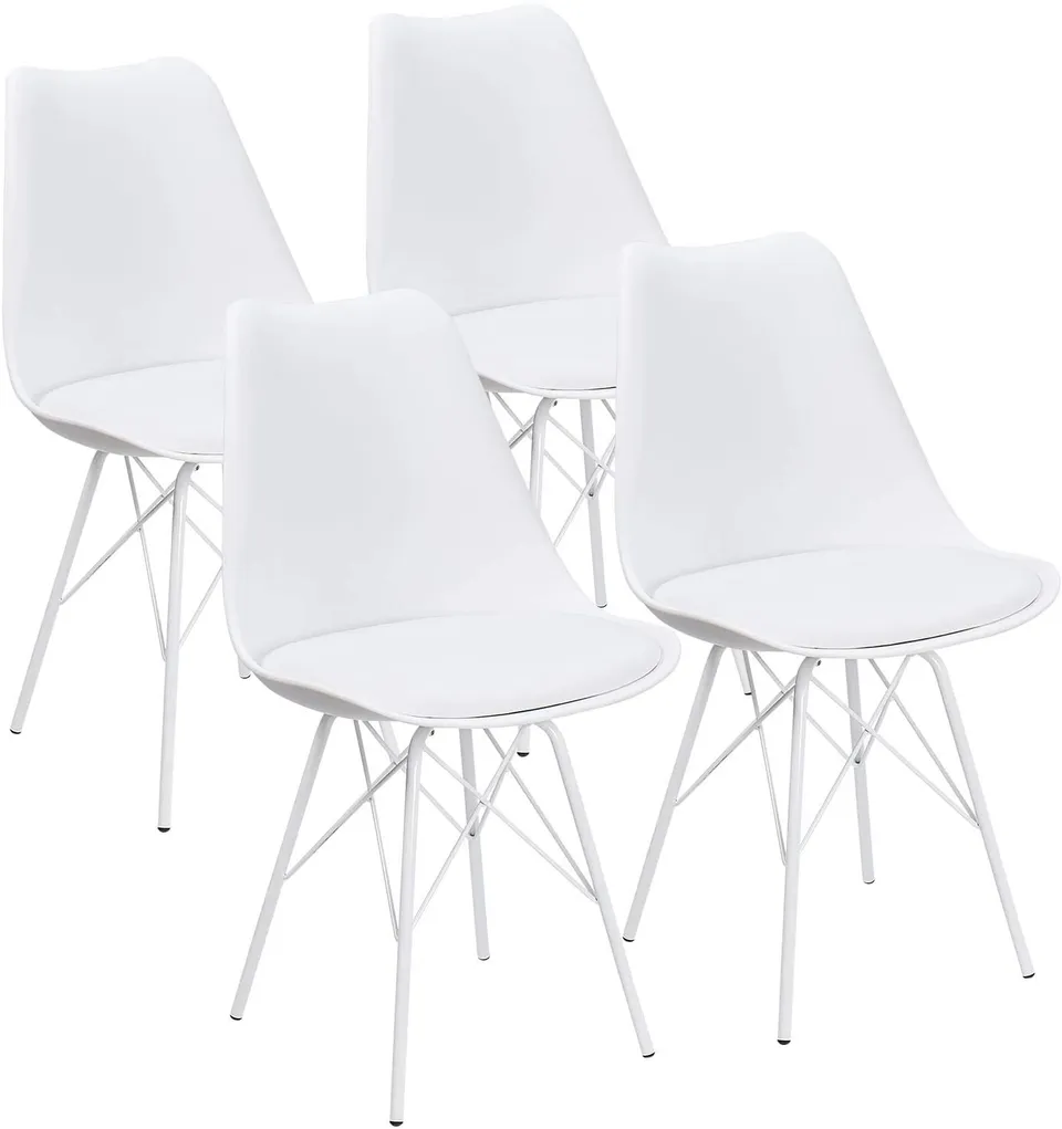 homall-esszimmerstuhl-4er-set-wei-gepolstert-kunststoff image 1
