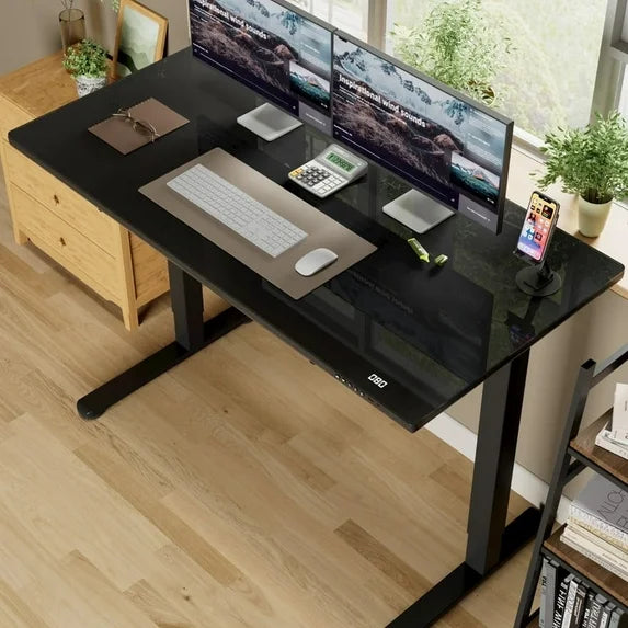 homall-standing-desk-schreibtisch-beige-holz-48in-mit-schublade image 2