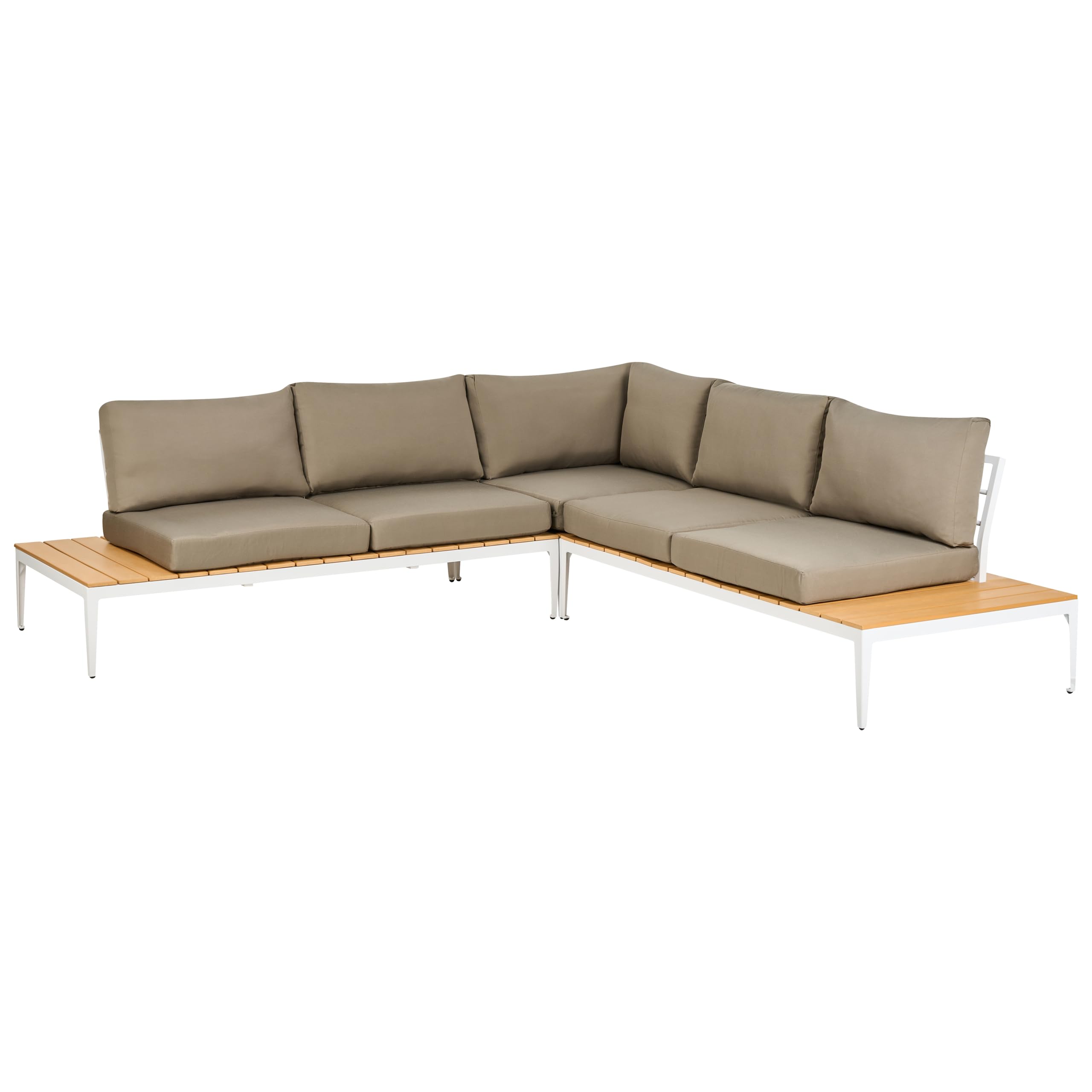 beliani-positano-lounge-set-5-sitzer-ecksofa-wei-grau image 7