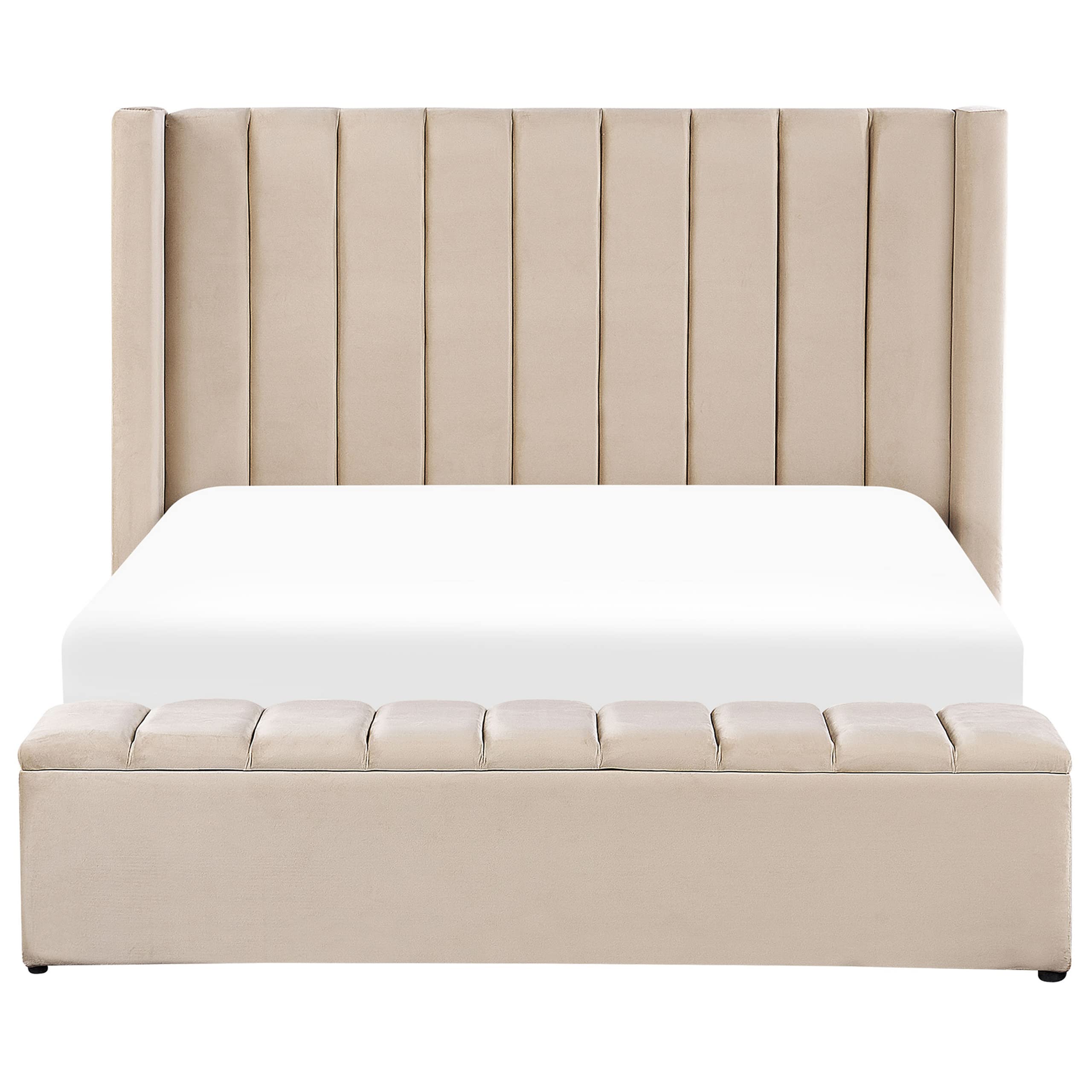 beliani-noyers-polsterbett-samt-beige-160x200-mit-stauraum image 4