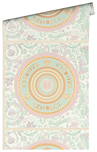 a-s-cr-ation-versace-387052-vliestapete-mint-rosa-floral-10-05x0-70m image 5