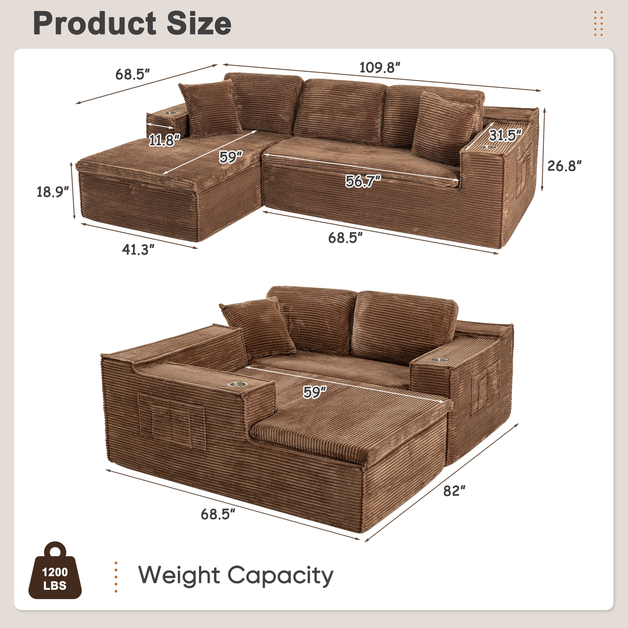 homall-sofa-l-form-3-sitzer-couch-grau image 4