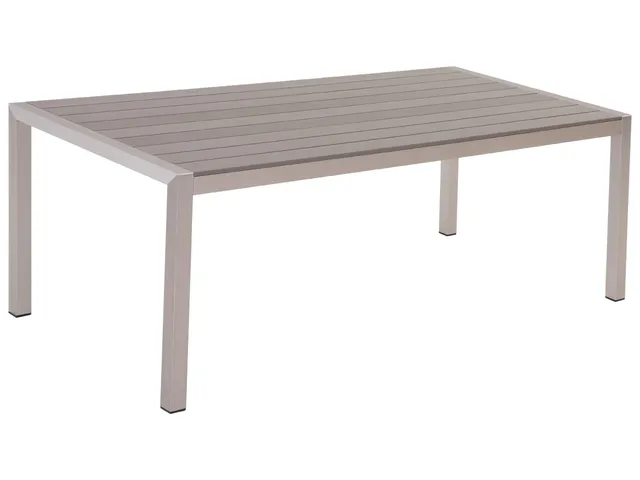 beliani-vernio-gartentisch-aluminium-grau-6-personen-180x90 image 1