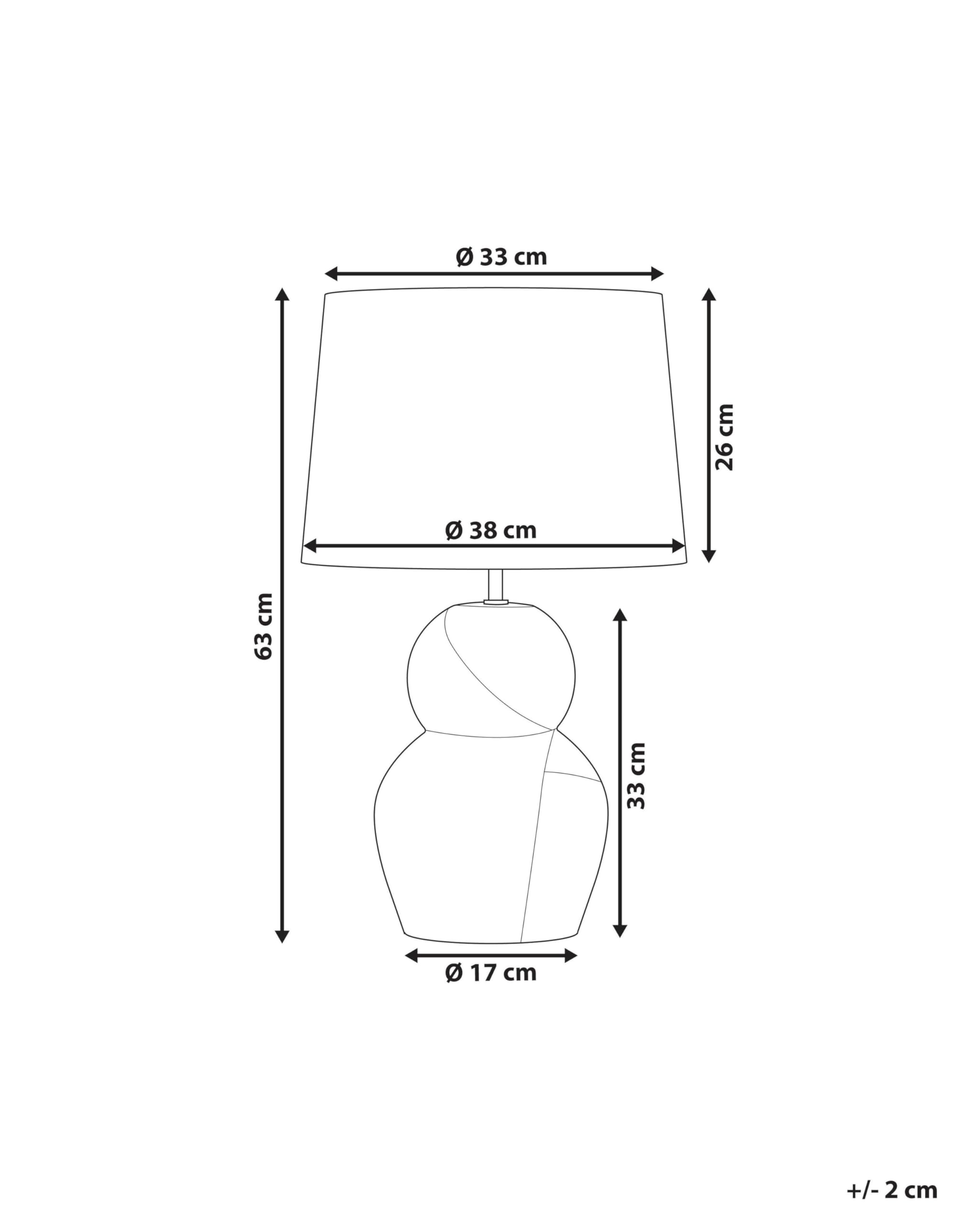 beliani-guapore-tischlampe-keramik-schwarz-63-cm-wei-er-schirm image 3