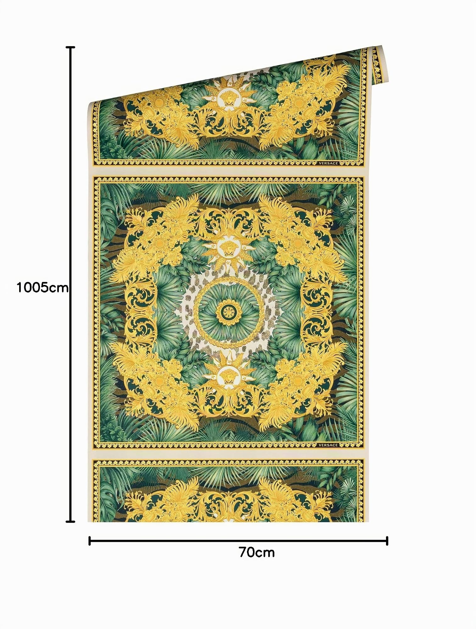 a-s-cr-ation-versace-wallpaper-387034-vliestapete-gr-n-gold image 4