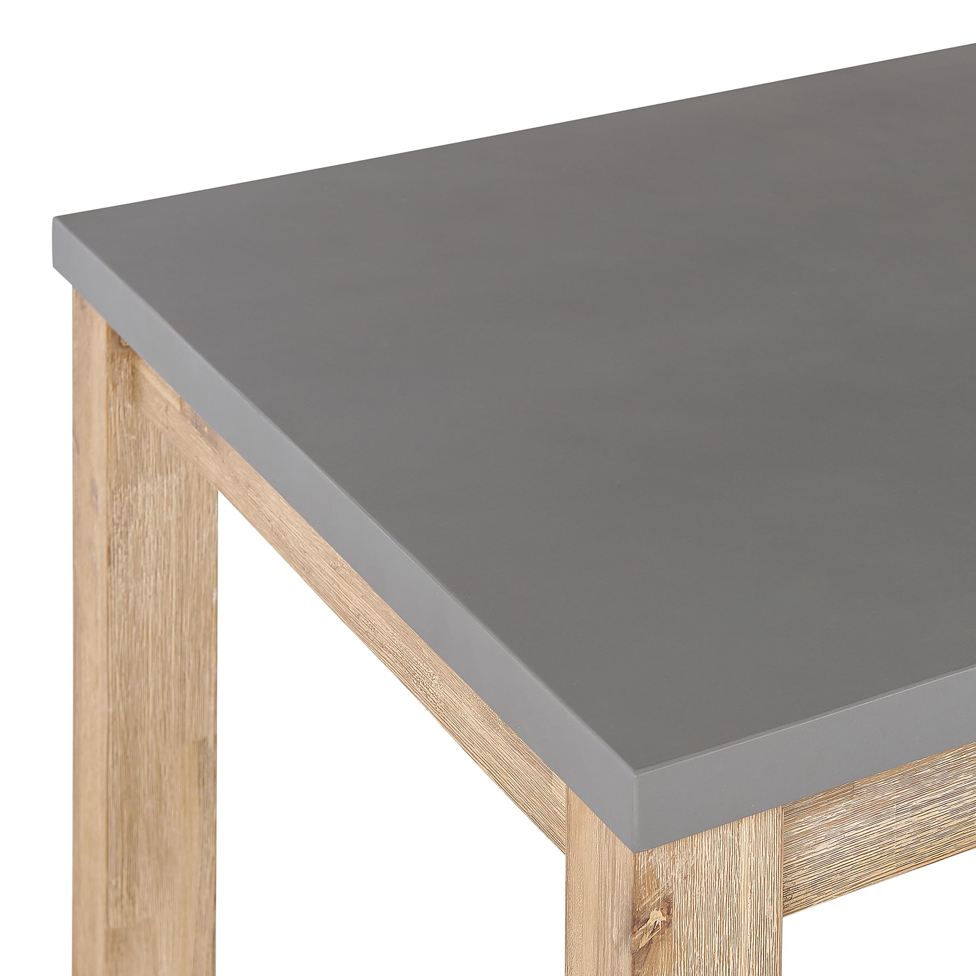beliani-ostuni-gartenset-180-cm-6-hocker-betonoptik-grau image 6