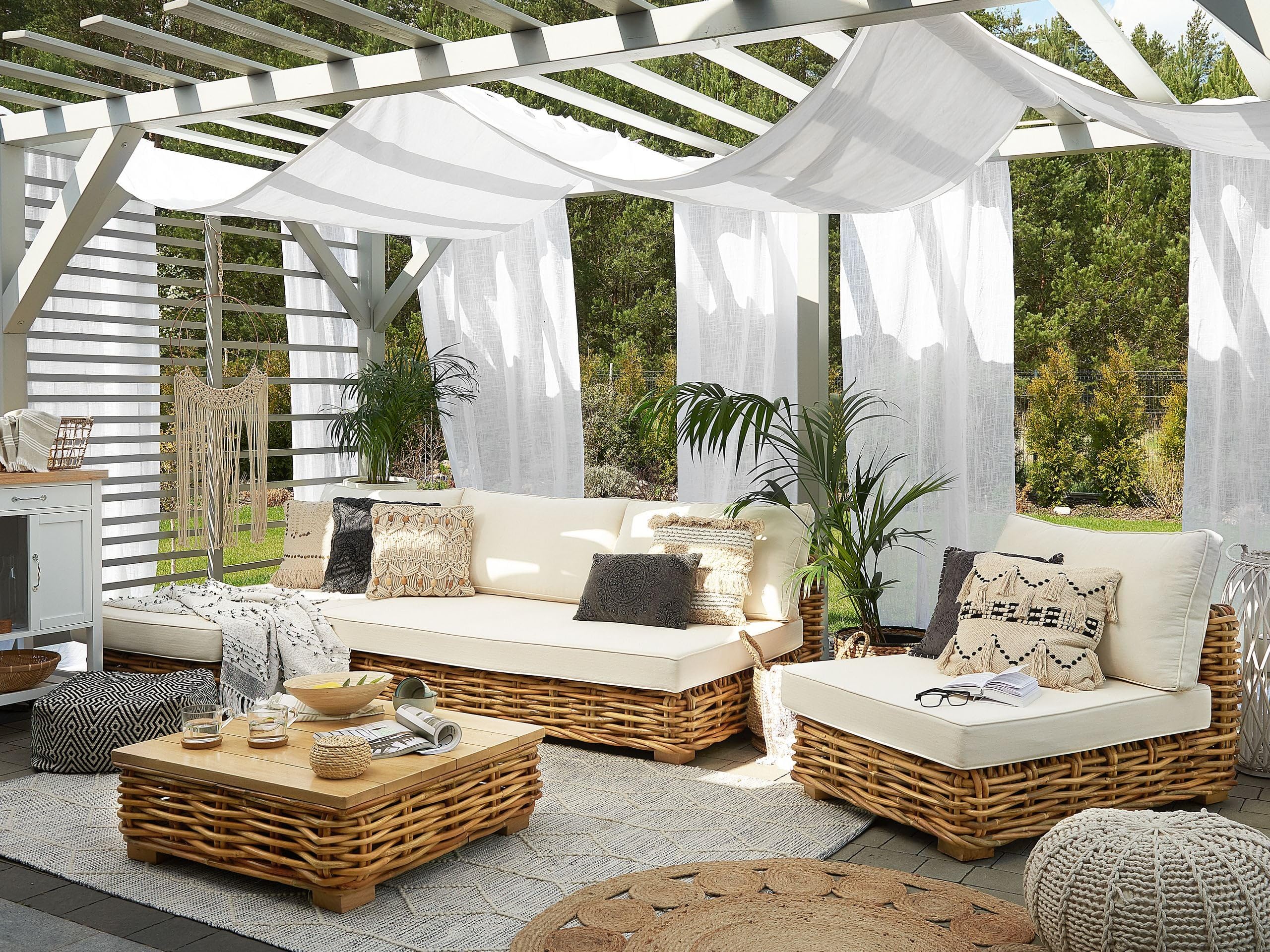 beliani-varallo-lounge-set-rattan-4-personen-cremewei-rechts image 2