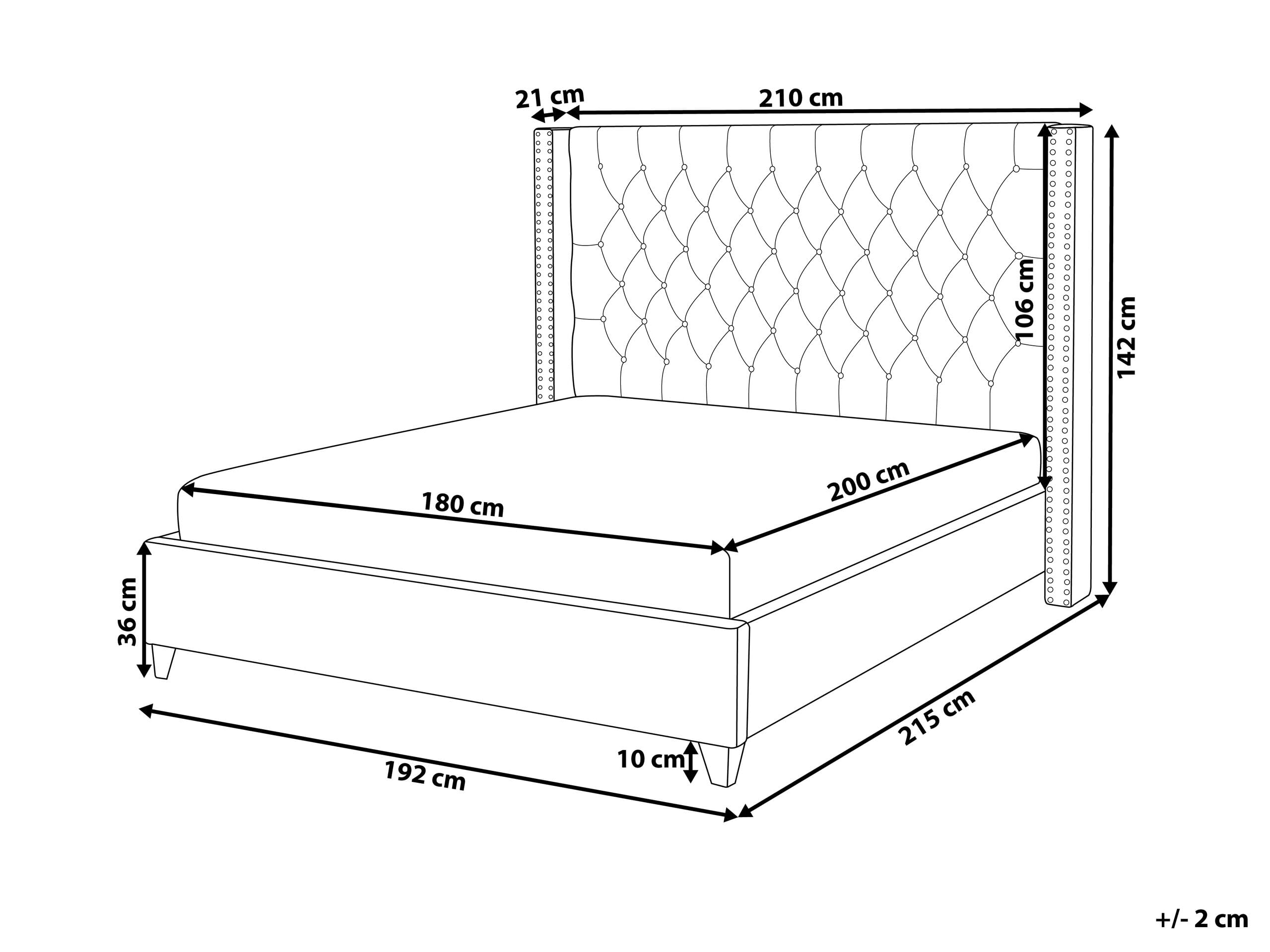 beliani-lubbon-bett-180x200-grau-samt-chesterfield image 3