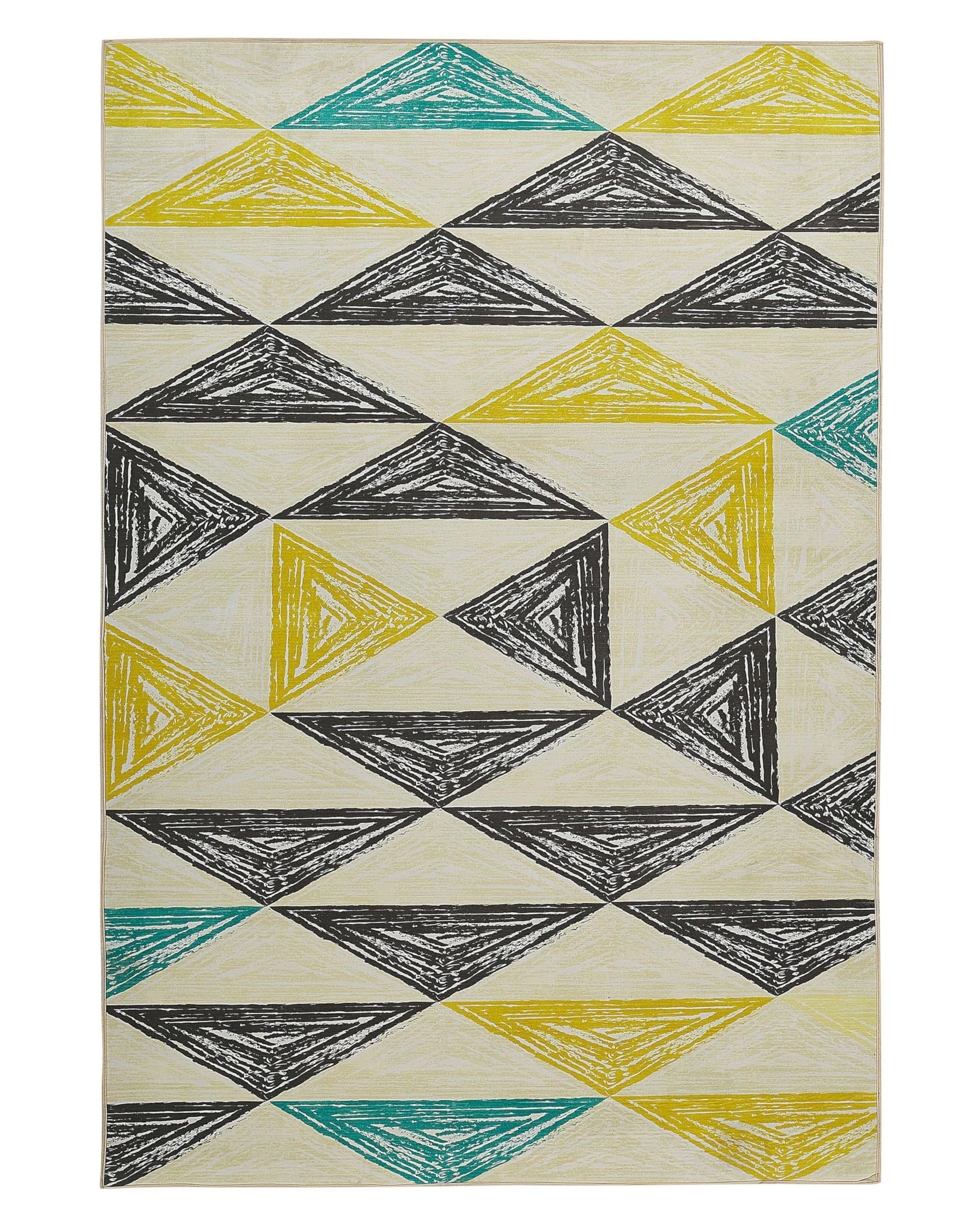 beliani-kalen-teppich-80-x-150-cm-grau-gelb-dreieckmuster image 7