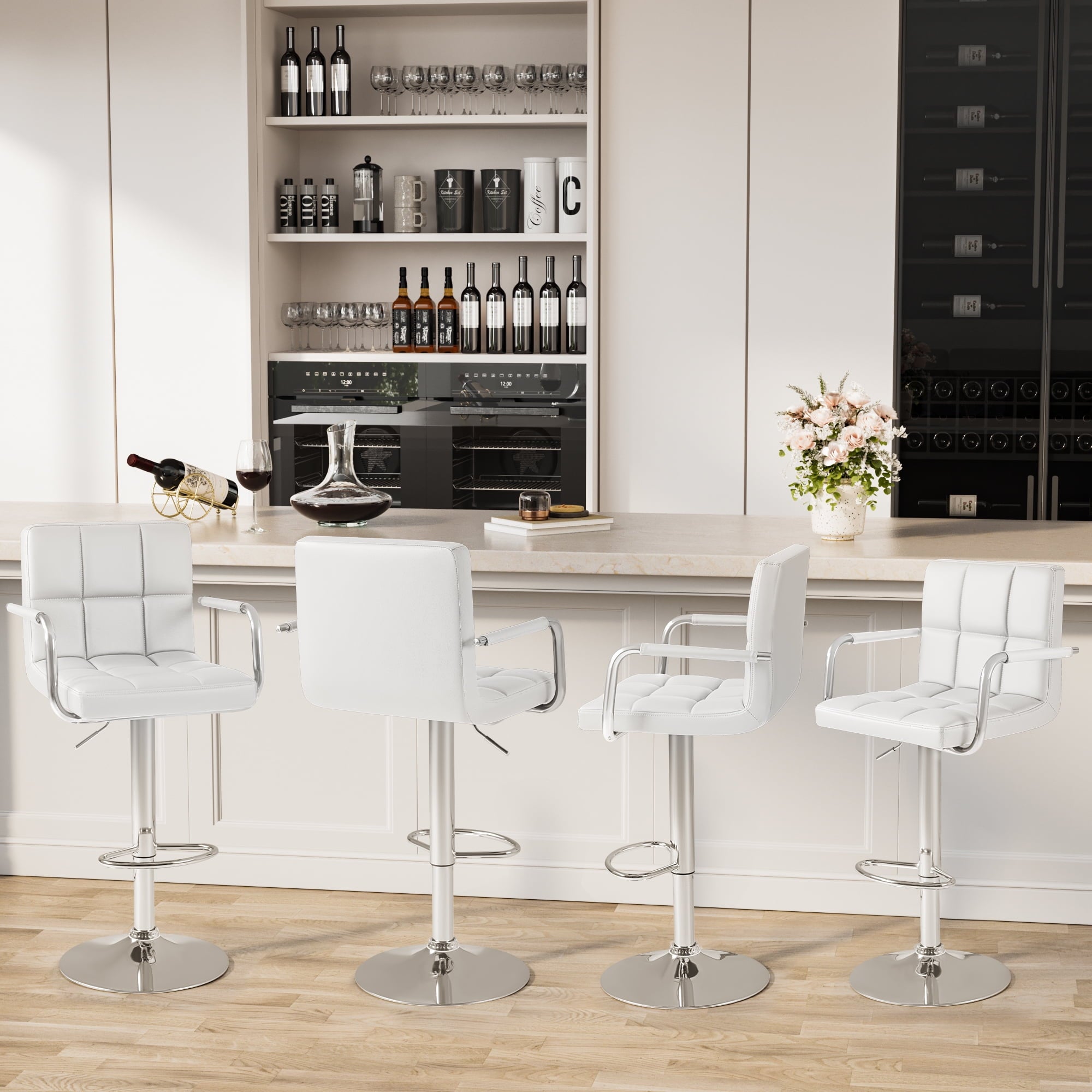 homall-bar-stool-barhocker-samt-h-henverstellbar-rosa-2er-set image 3