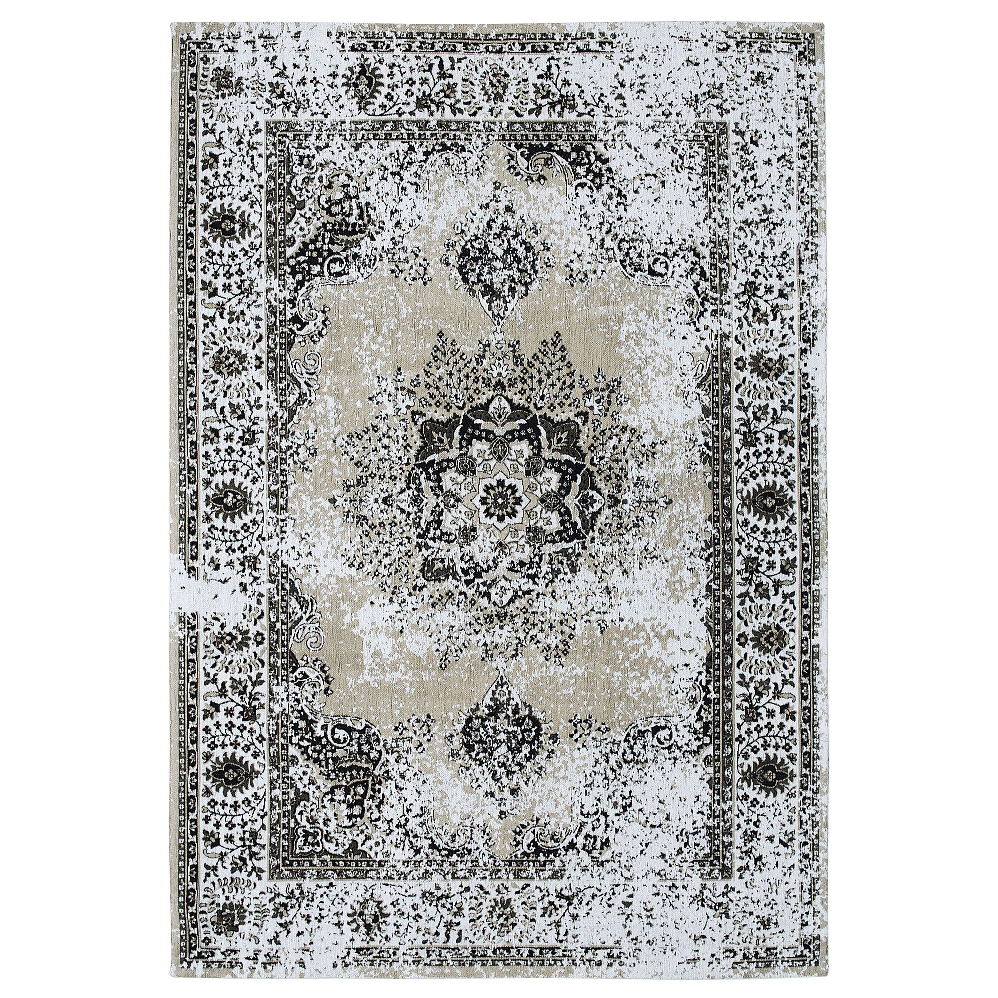 beliani-teppich-160x230-grau-beige-baumwolle-vintage-retro image 5