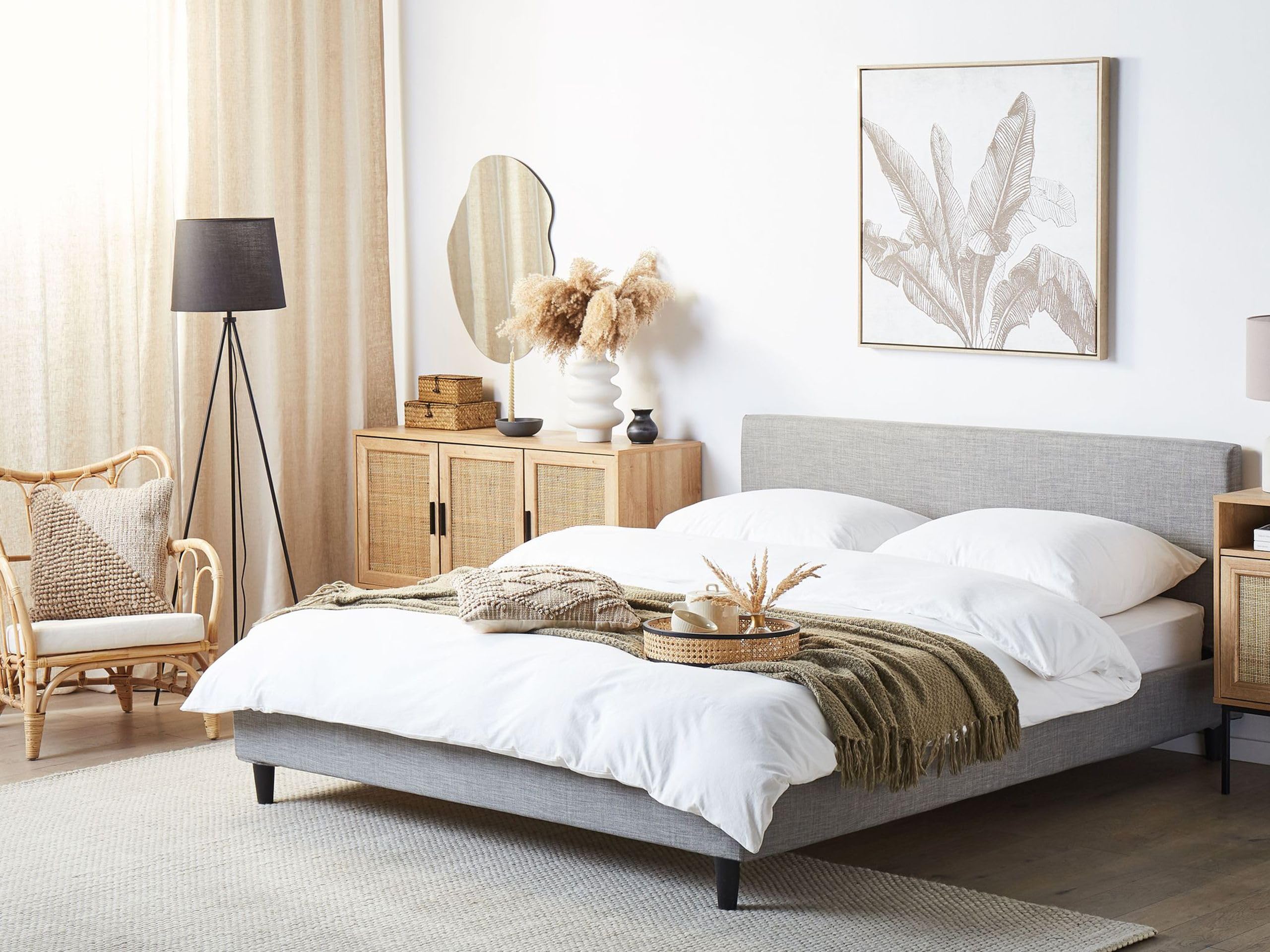 beliani-fitou-doppelbett-160x200-hellgrau-led image 2