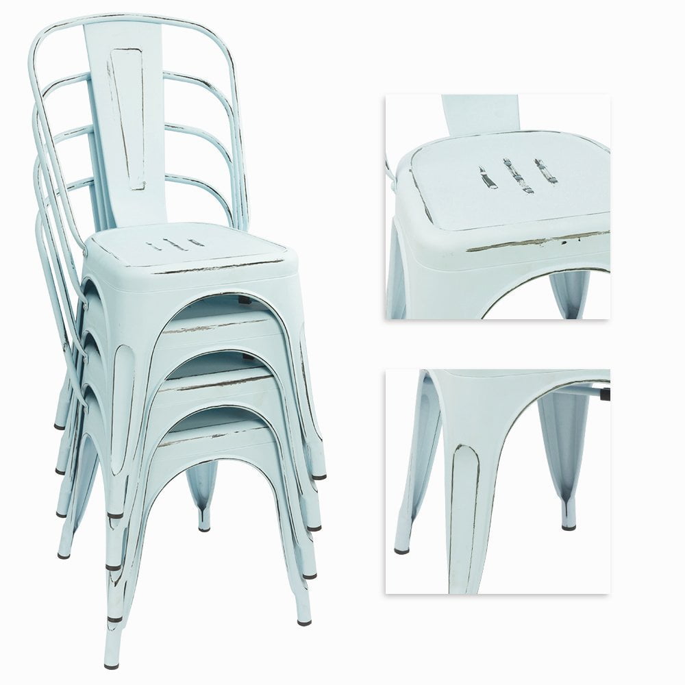 homall-modern-dining-chair-essstuhl-4er-set-blau-stapelbar image 4