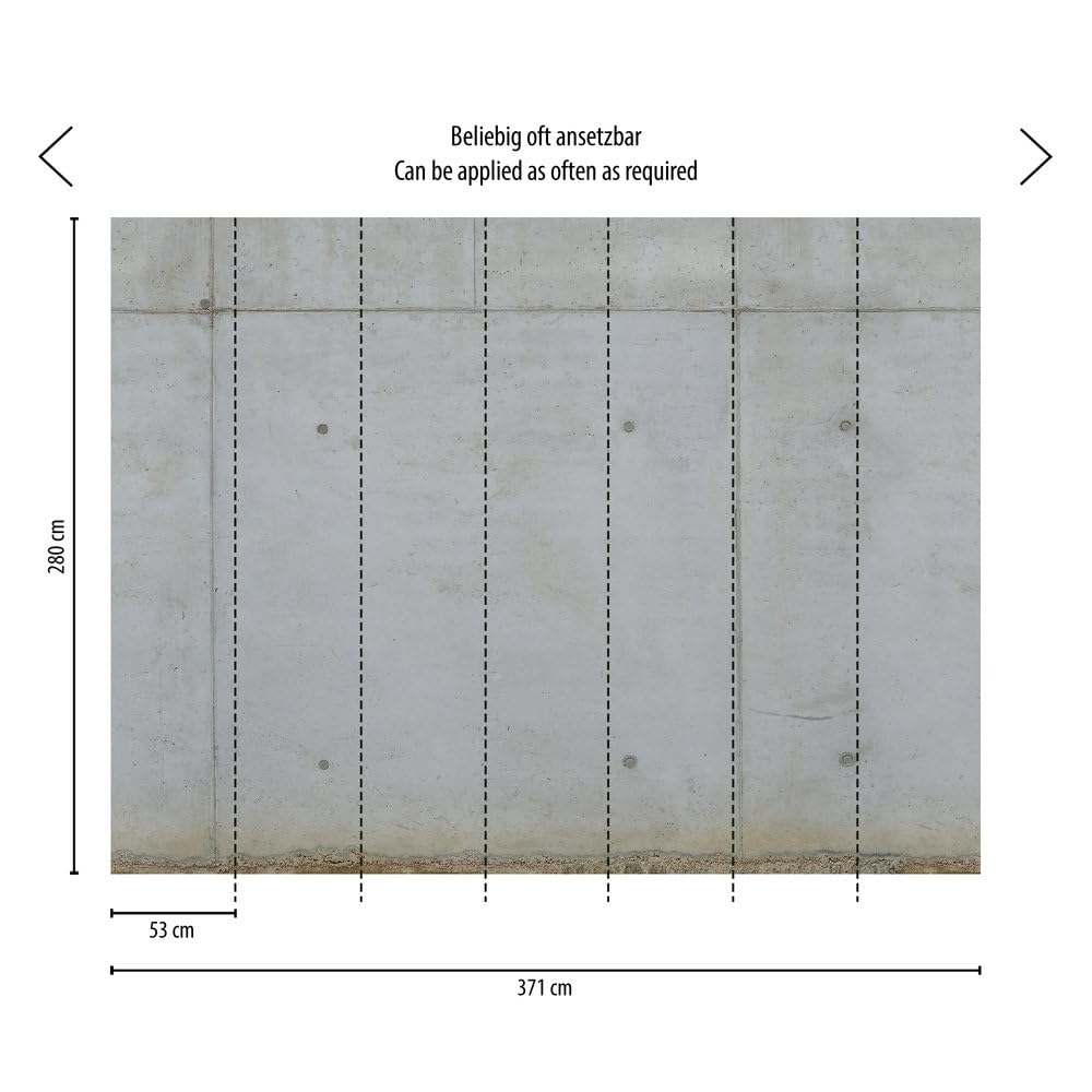 livingwalls-beton-fototapete-grau-xxl-2-80-x-3-71m image 2
