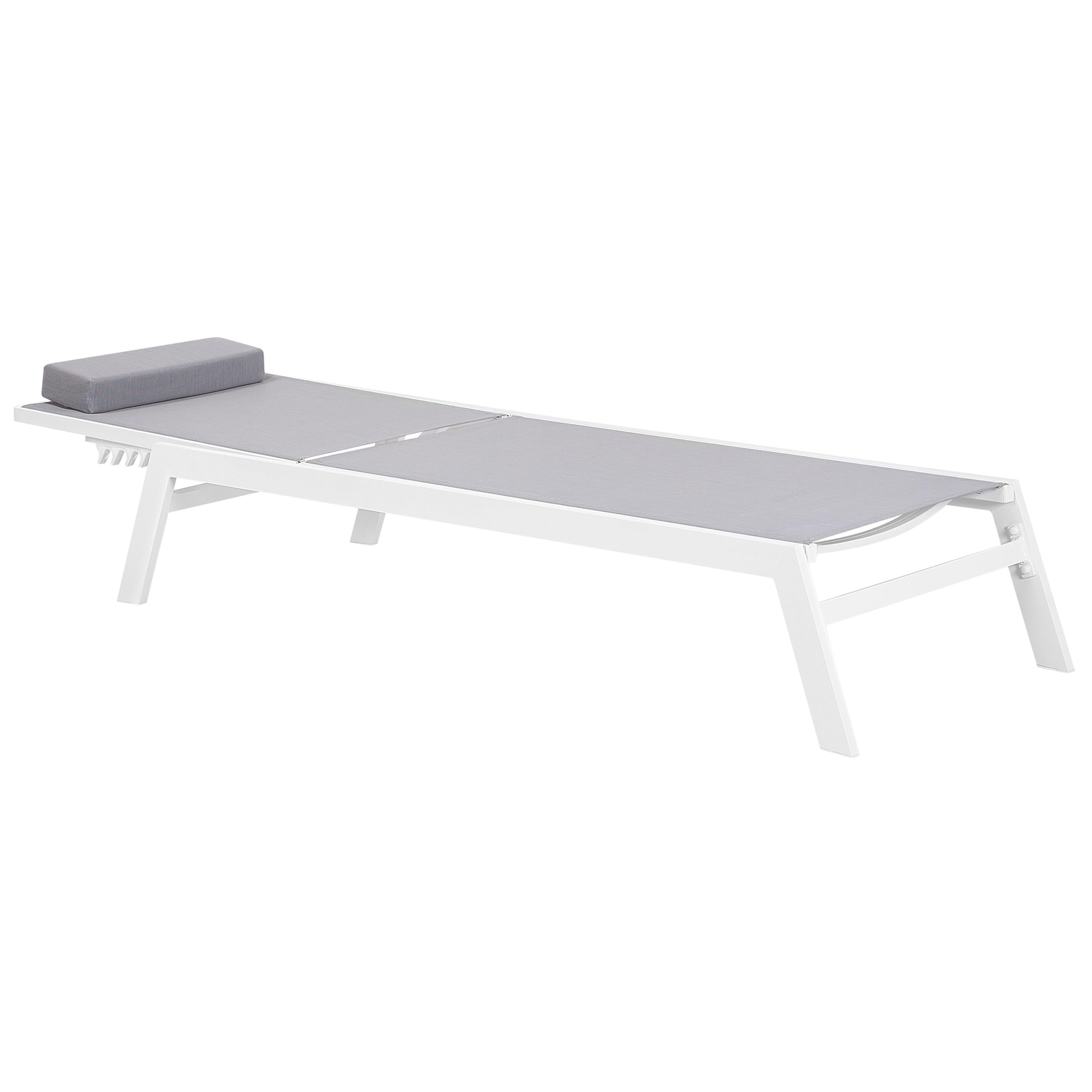 beliani-catania-gartenliege-grau-aluminium-verstellbar-mit-kissen image 4