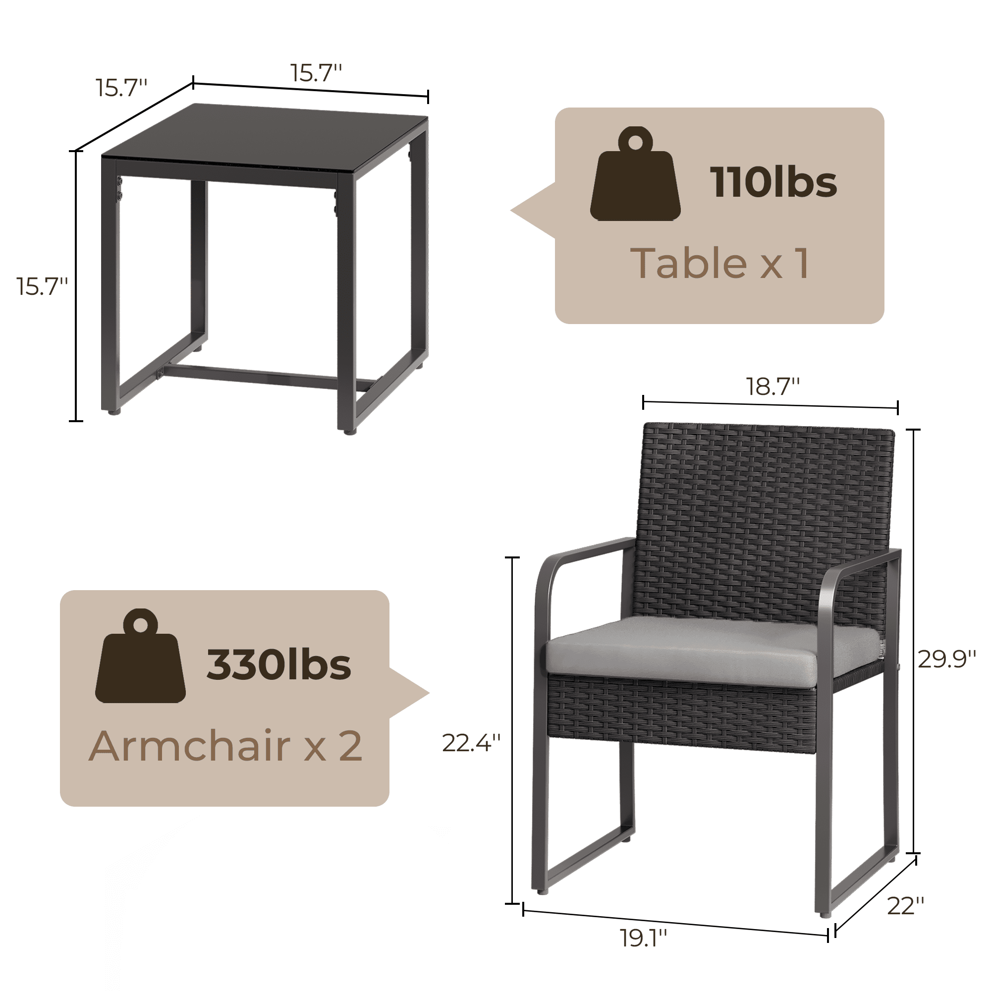 bealife-wr212-gartenm-bel-set-3-teilig-rattan-grau image 3