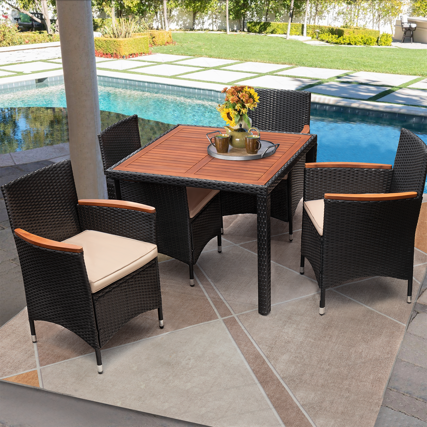 homall-patio-furniture-essgruppe-rattan-7-teilig-akazientisch image 2