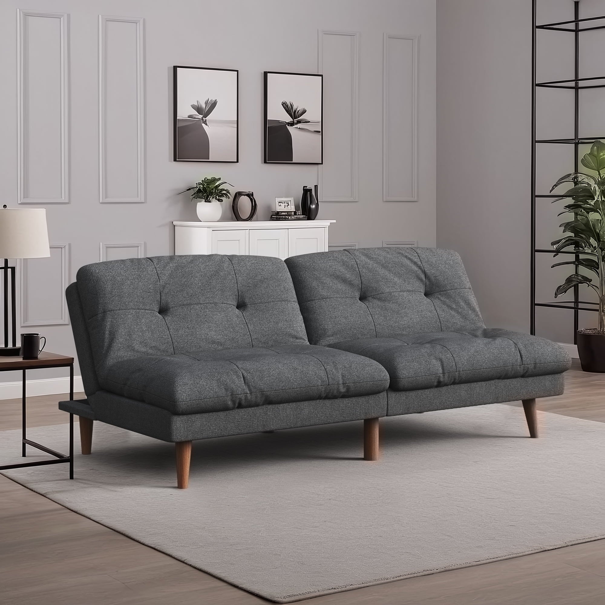 homall-sofa-schlafsofa-verstellbar-dunkelgrau-memory-foam image 3