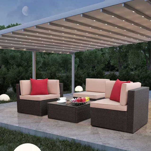 homall-patio-furniture-rattan-lounge-set-4-teilig-beige-mit-tisch image 1