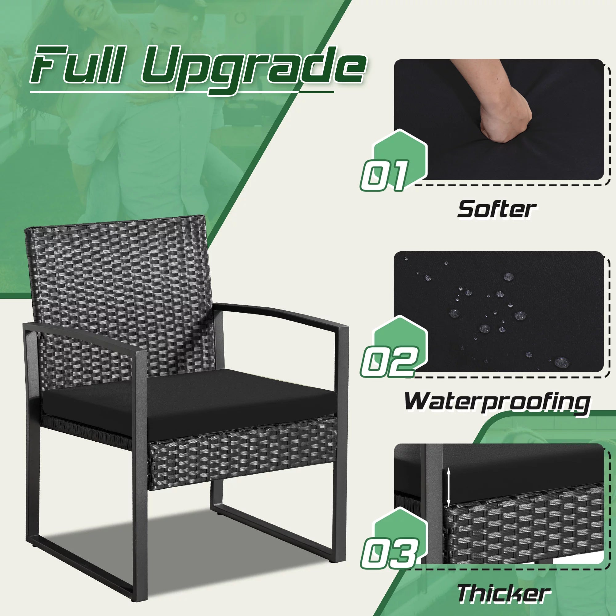 homall-patio-furniture-bistro-set-rattan-schwarz-3-teilig image 4