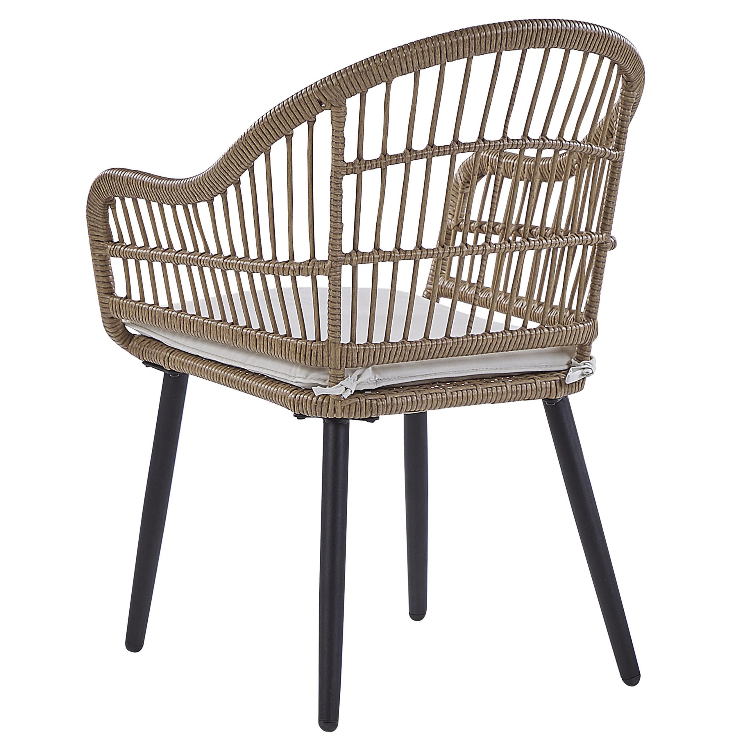 beliani-aliano-ii-gartentisch-set-rattan-6-sitzer-beige-schwarz image 5