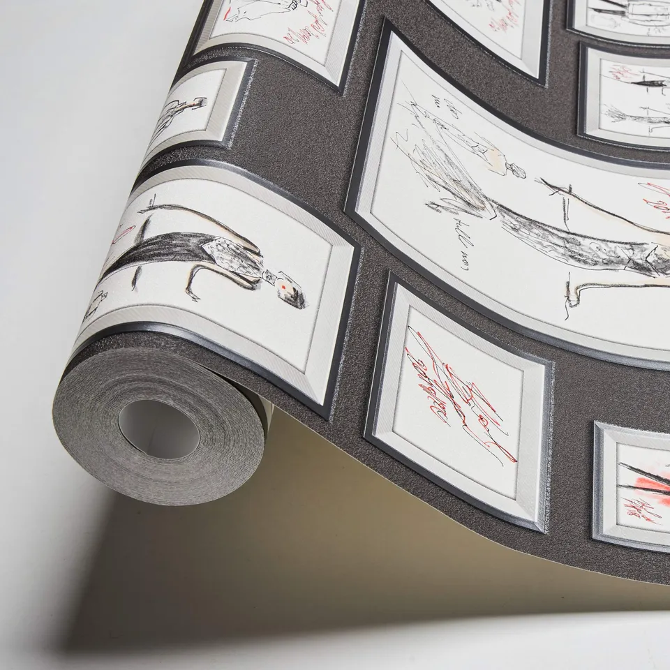 architects-paper-karl-lagerfeld-378461-vliestapete-grau-sketch image 1