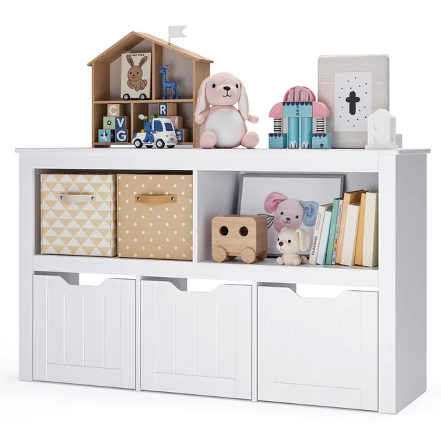bealife-ap104-spielzeugschrank-wei-mit-schubladen-rollen image 1