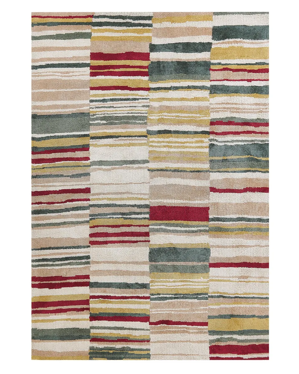 beliani-fatsa-retro-teppich-140x200-streifen-polyester image 1