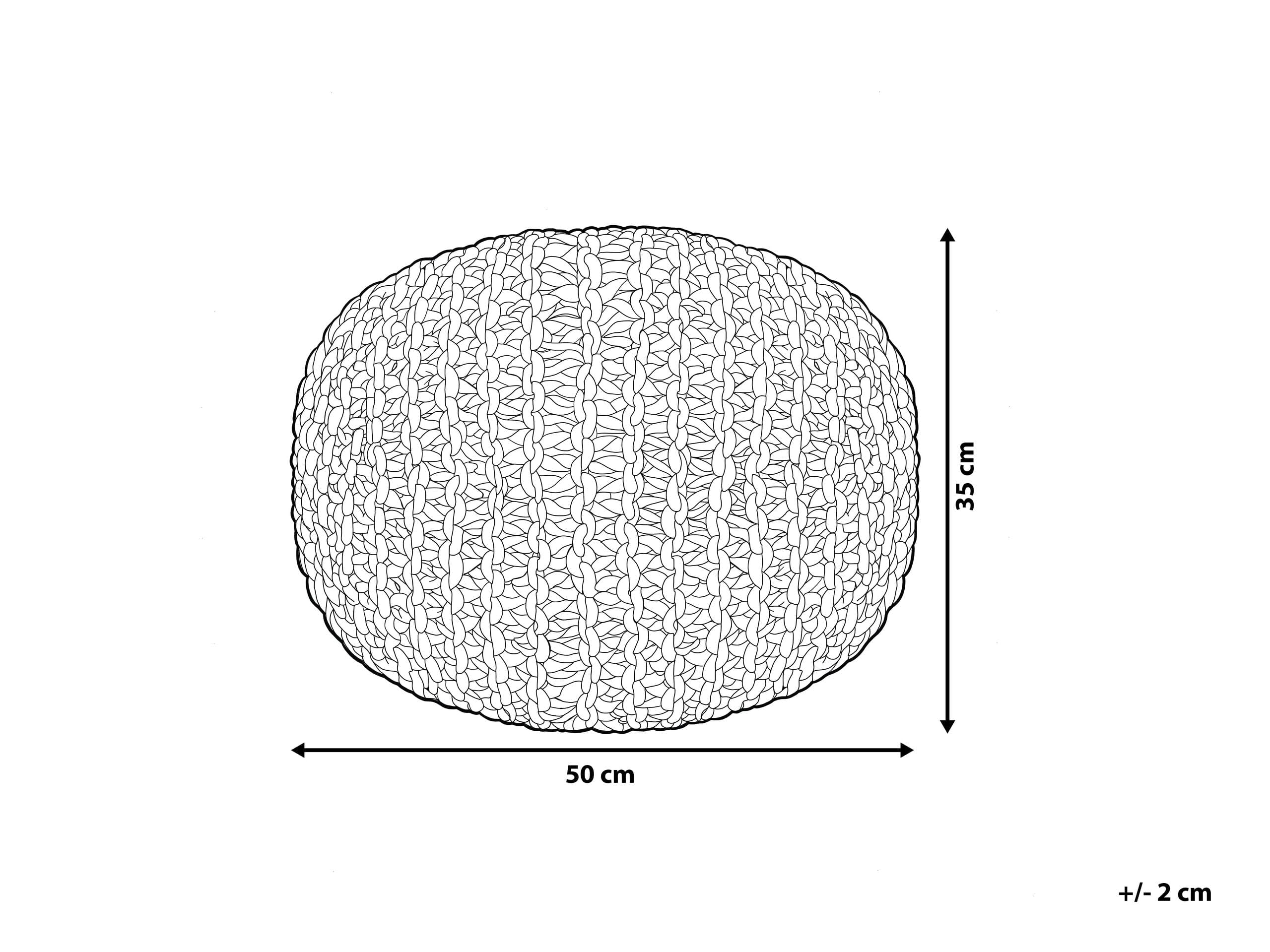 beliani-conrad-ii-pouf-strick-smaragdgr-n-52x35-cm image 3