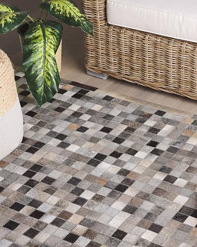 beliani-armutlu-teppich-kuhfell-patchwork-160x230-braun image 8