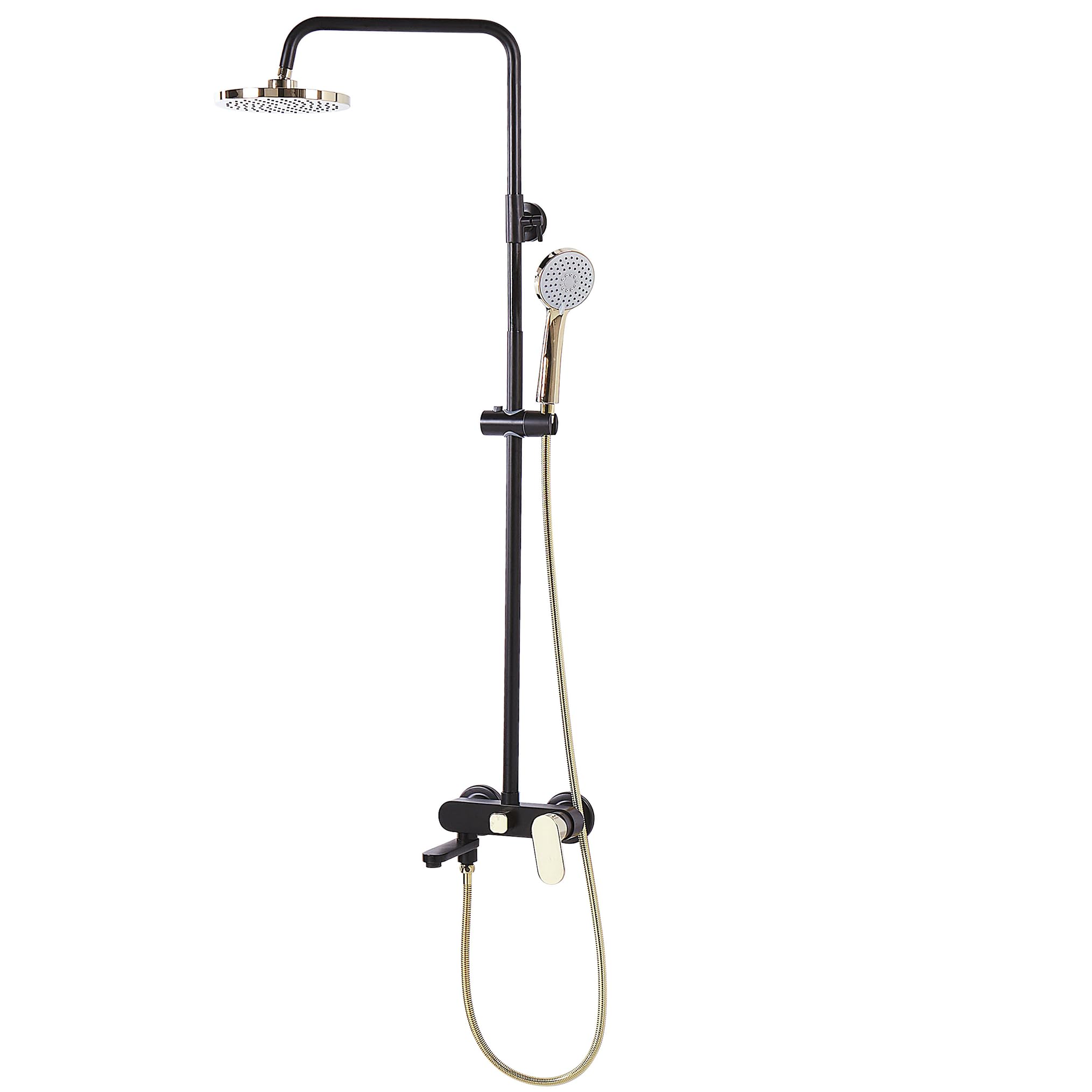 beliani-gurara-duschsystem-schwarz-gold-messing-wand image 4